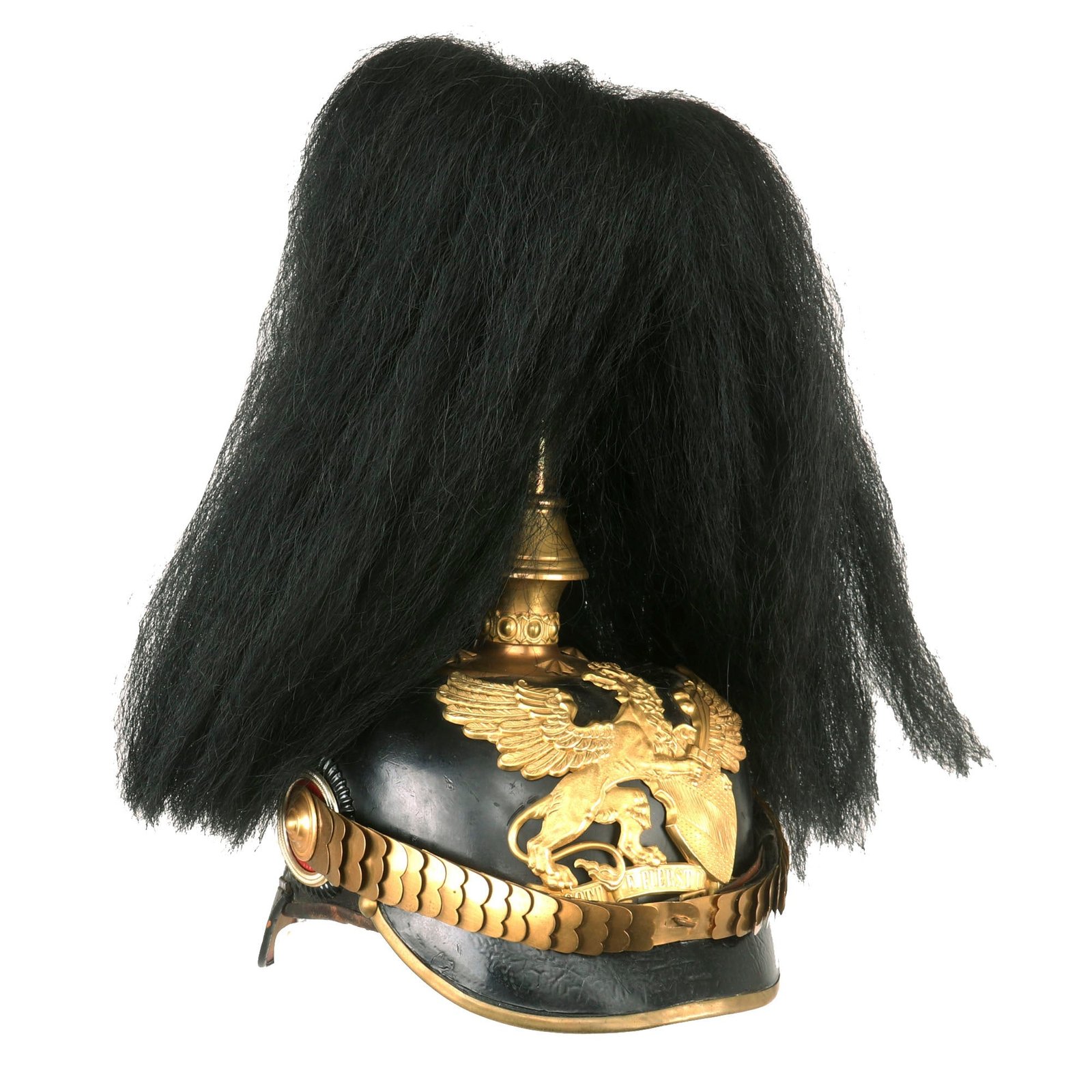 Buy Original Imperial German WWI Model 1886 2nd Baden Grenadier Regiment Nr 110 Officer’s Pickelhaube with Black Parade Plume Bush | Original Firearms Antique For Sale