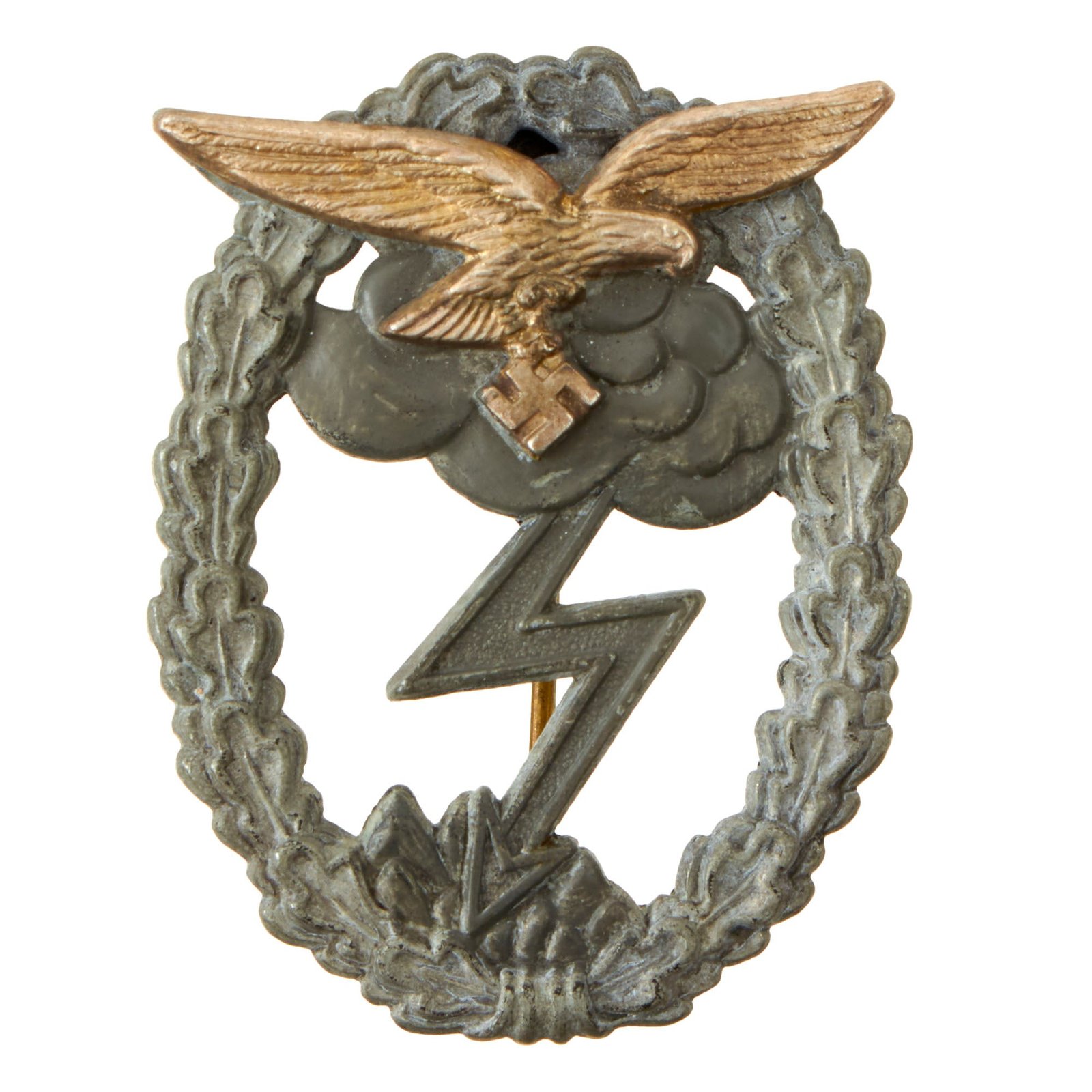 Buy Original German WWII Luftwaffe Ground Assault Badge Attributed to J.E. Hammer & Söhne - Erdkampfabzeichen der Luftwaffe | Original Firearms Antique For Sale