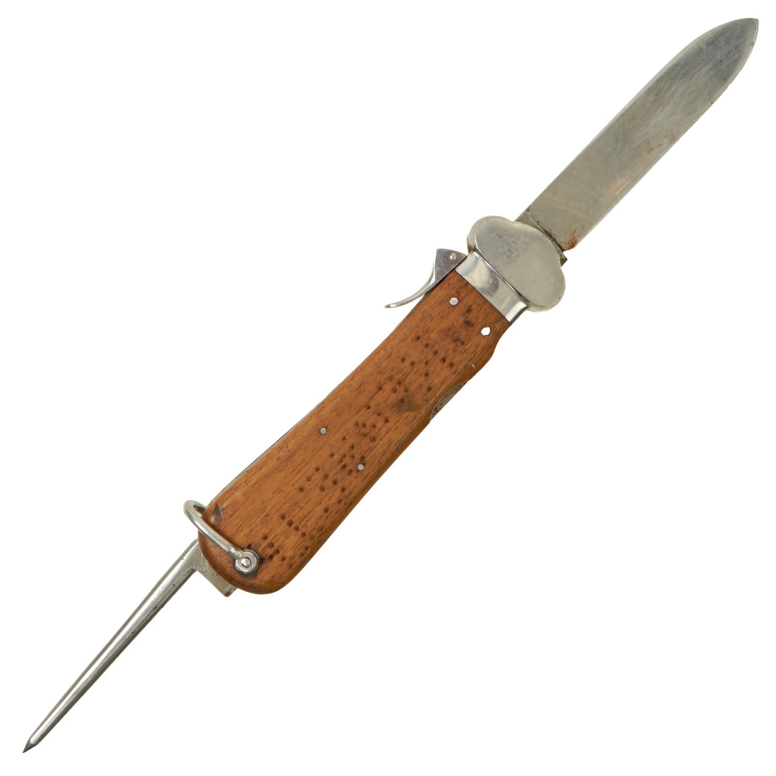 Buy Original German WWII Luftwaffe Gravity Knife by Solinger Metallwaren Fabrik with Waffen Proof and Personalized Handle - SMF | Original Firearms Antique For Sale