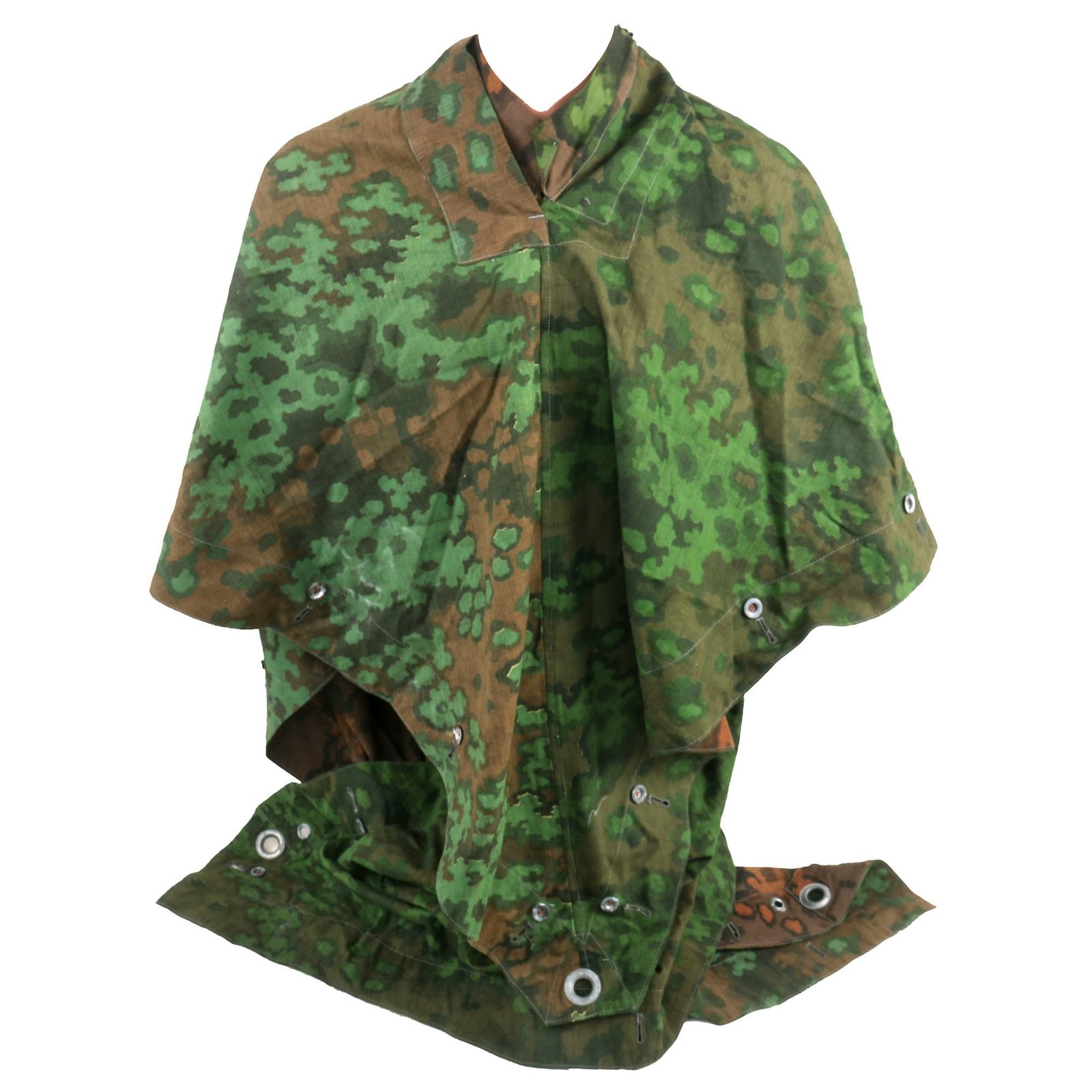 Buy Original Rare German WWII Waffen-SS Zeltbahn Tent Quarter & Poncho in Oak Pattern A Camouflage | Original Firearms Antique For Sale