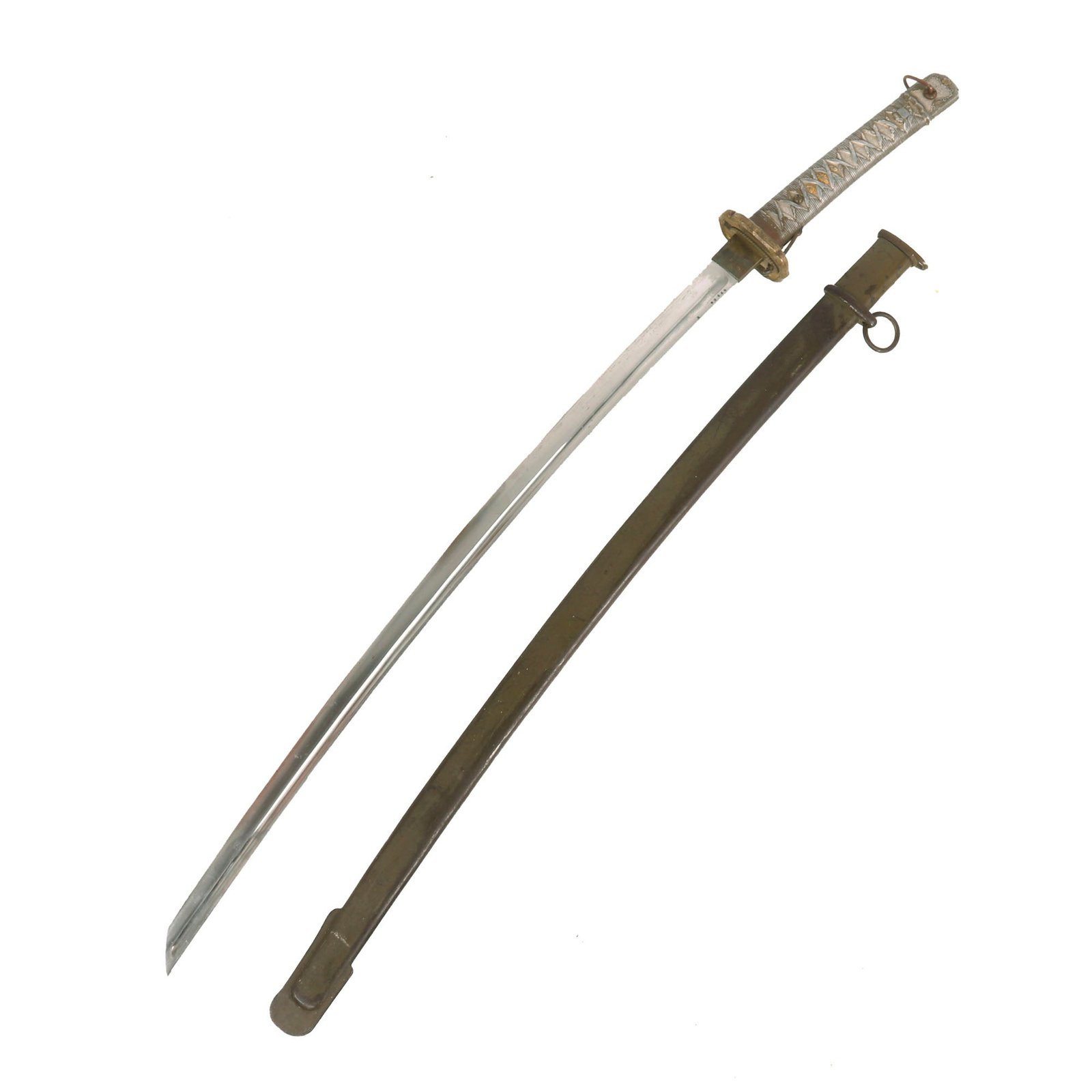 Buy Original WWII Japanese Army Type 95 NCO Aluminum Handle Katana Sword with Excellent Blade - Matched Serial 97360 | Original Firearms Antique For Sale