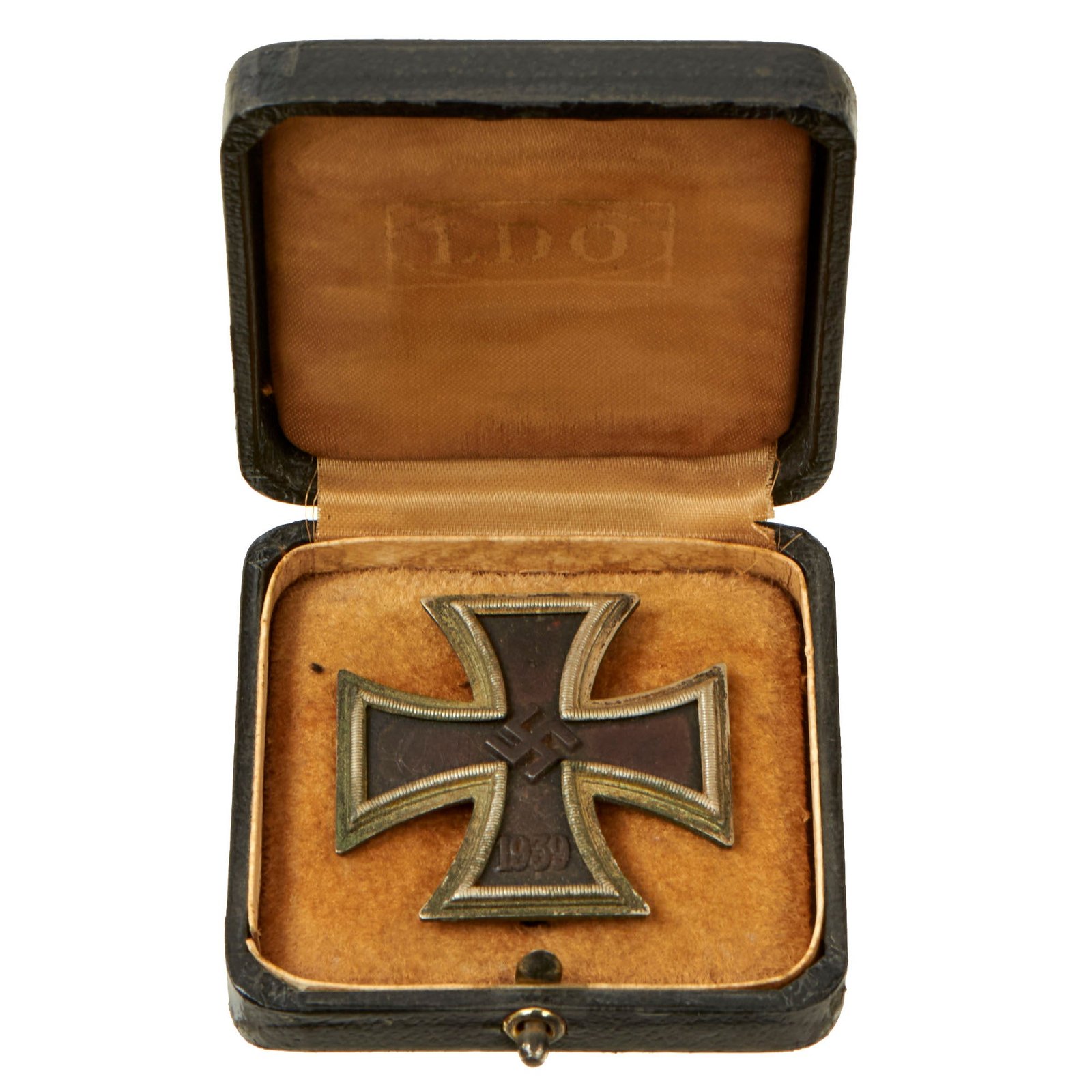 Buy Original German WWII Vaulted Iron Cross First Class 1939 by C.F Zimmerman in Rare LDO Case - EKI | Original Firearms Antique For Sale