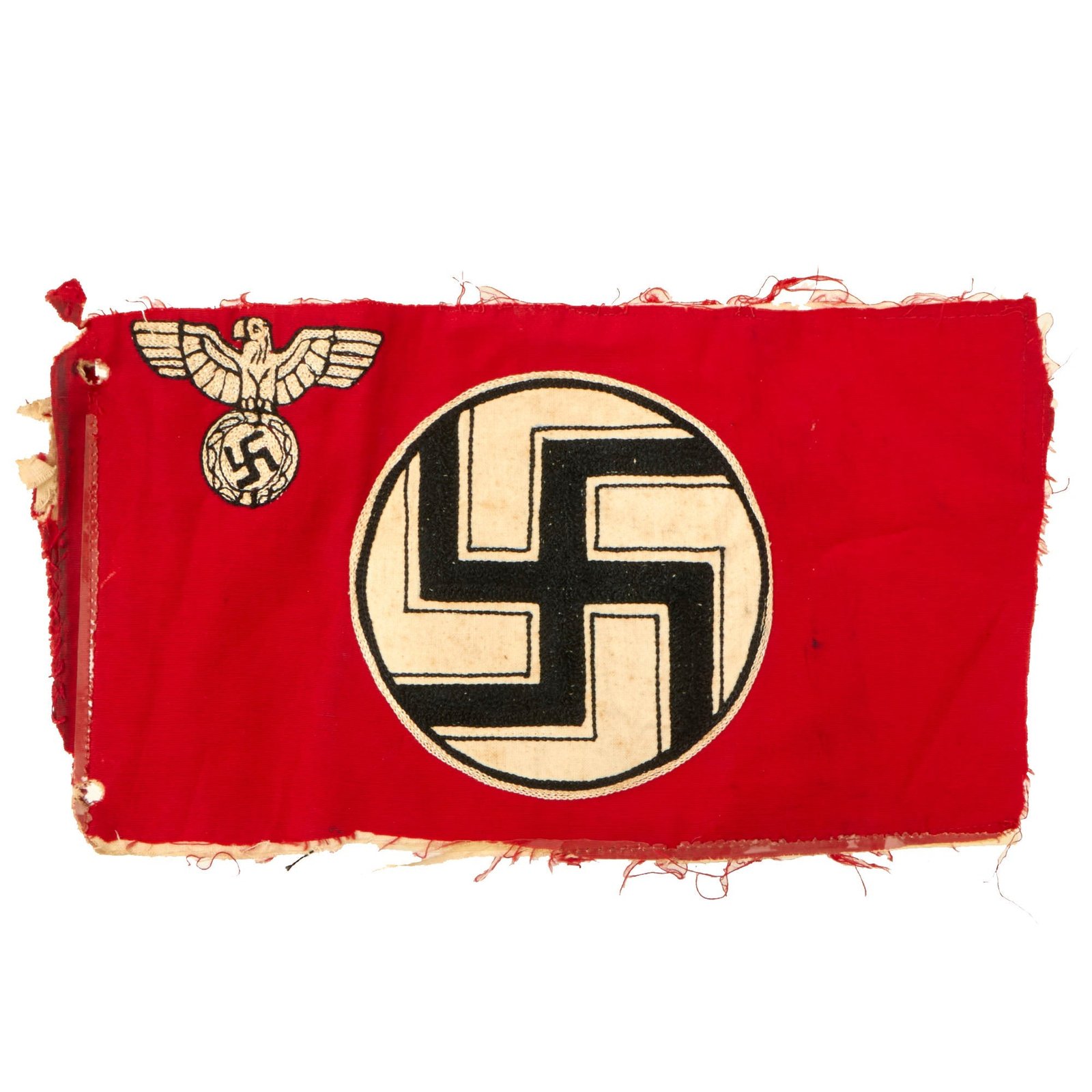 Buy Original German WWII NSDAP State Service Vehicle Automobile Fender Pennant Flag Cutout - 6 1/2" x 11 1/2" | Original Firearms Antique For Sale