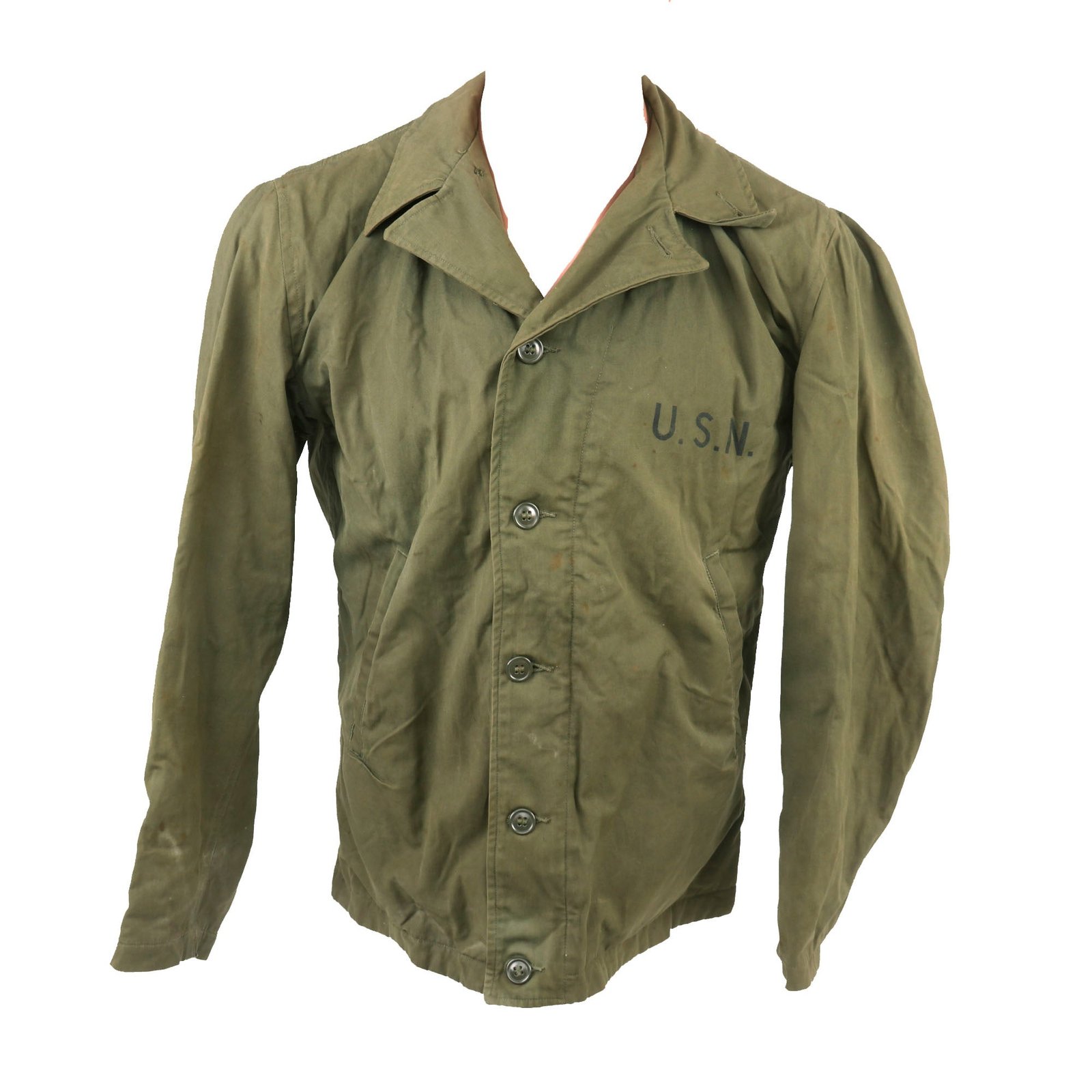 Buy Original U.S. WWII Navy Fighter Squadron VF-142 A.T. Shop Marked Deck Jacket - Size 36 - 1944 Contract Date | Original Firearms Antique For Sale