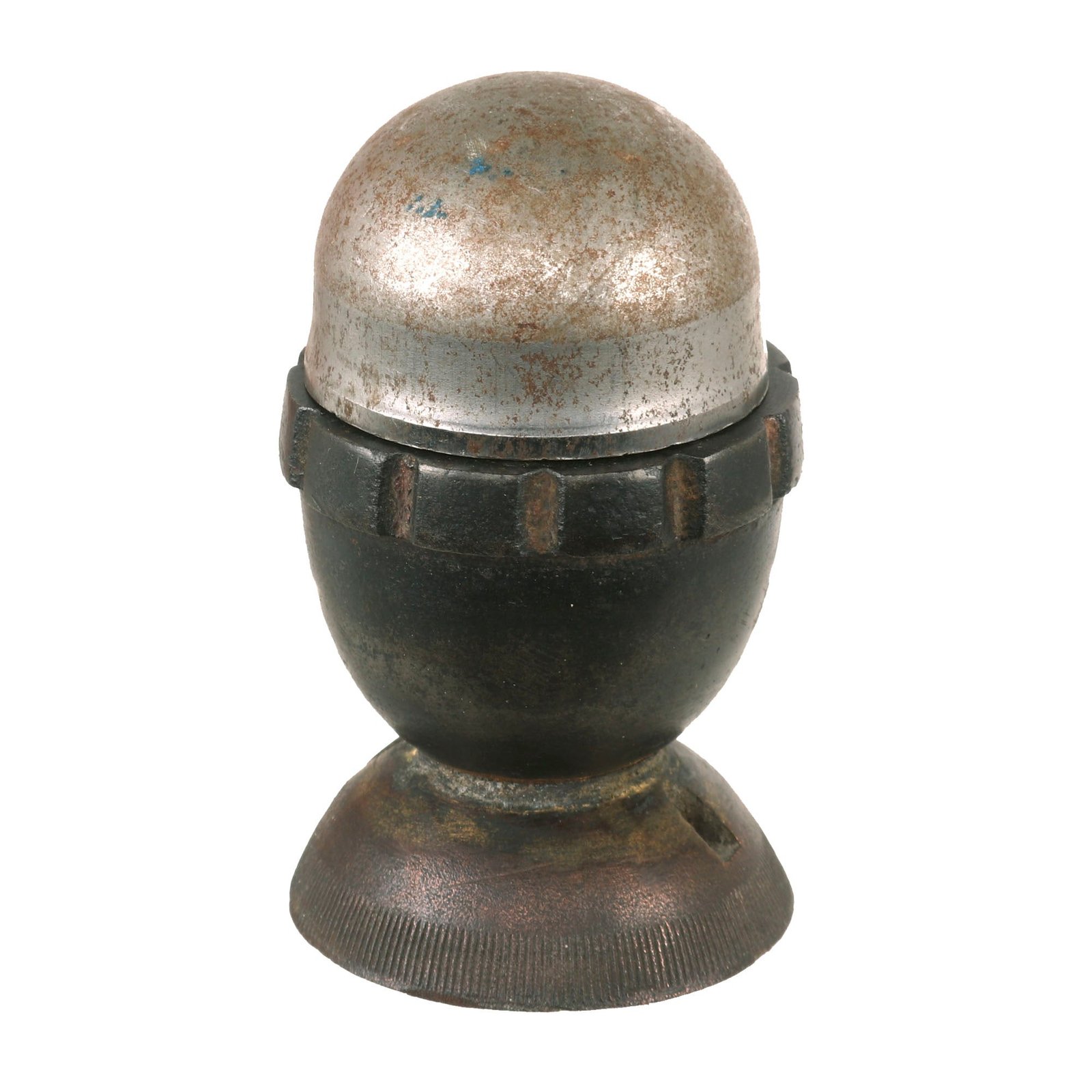 Buy Original German WWI Trench Art Inert Egg Grenade & Artillery Fuse Candle Holder with Snuffer | Original Firearms Antique For Sale