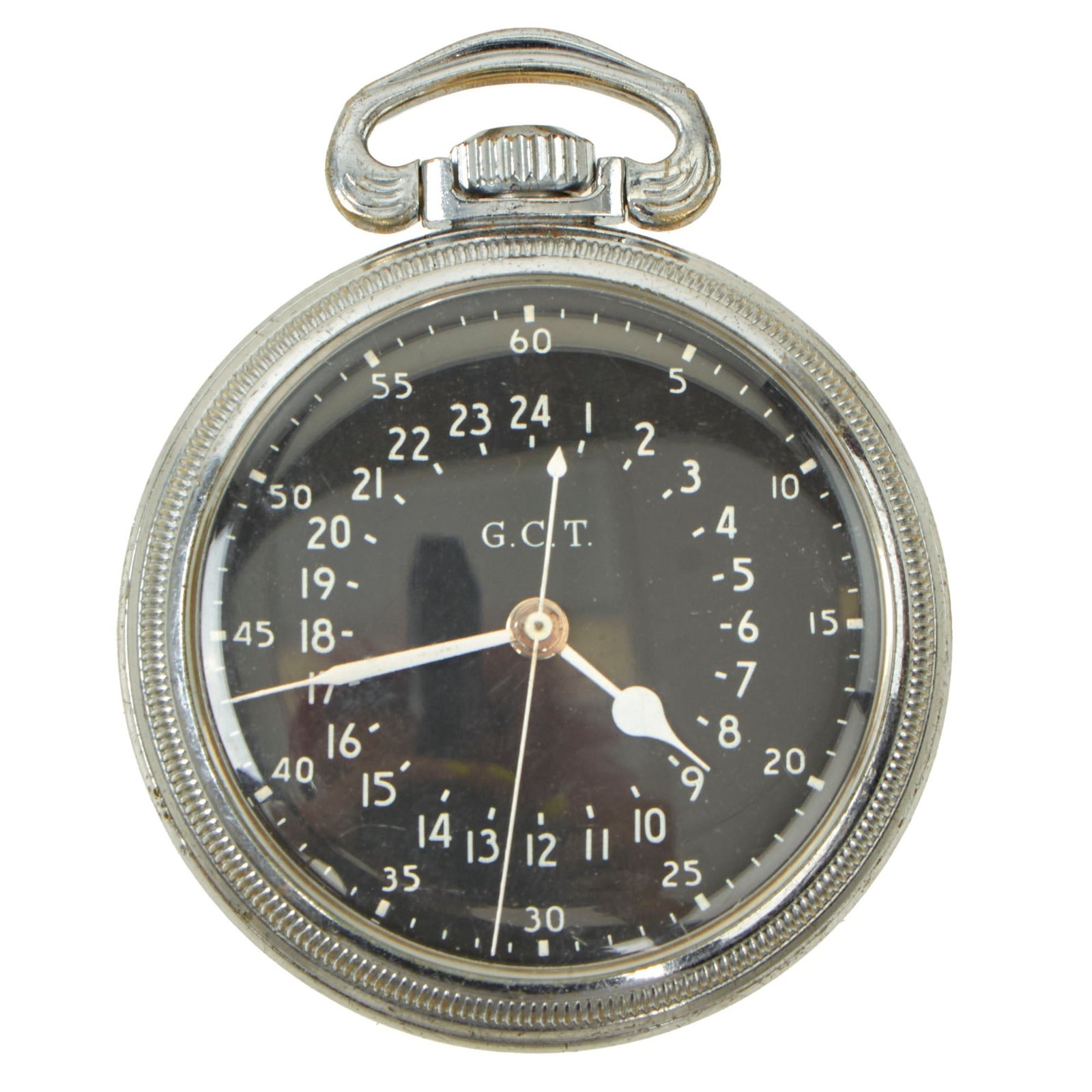 Buy Original Vietnam War U.S. Army Air Forces Hamilton AN5740-1 G.C.T. 24 Hour Navigator Pocket Watch - 1959 Dated | Original Firearms Antique For Sale