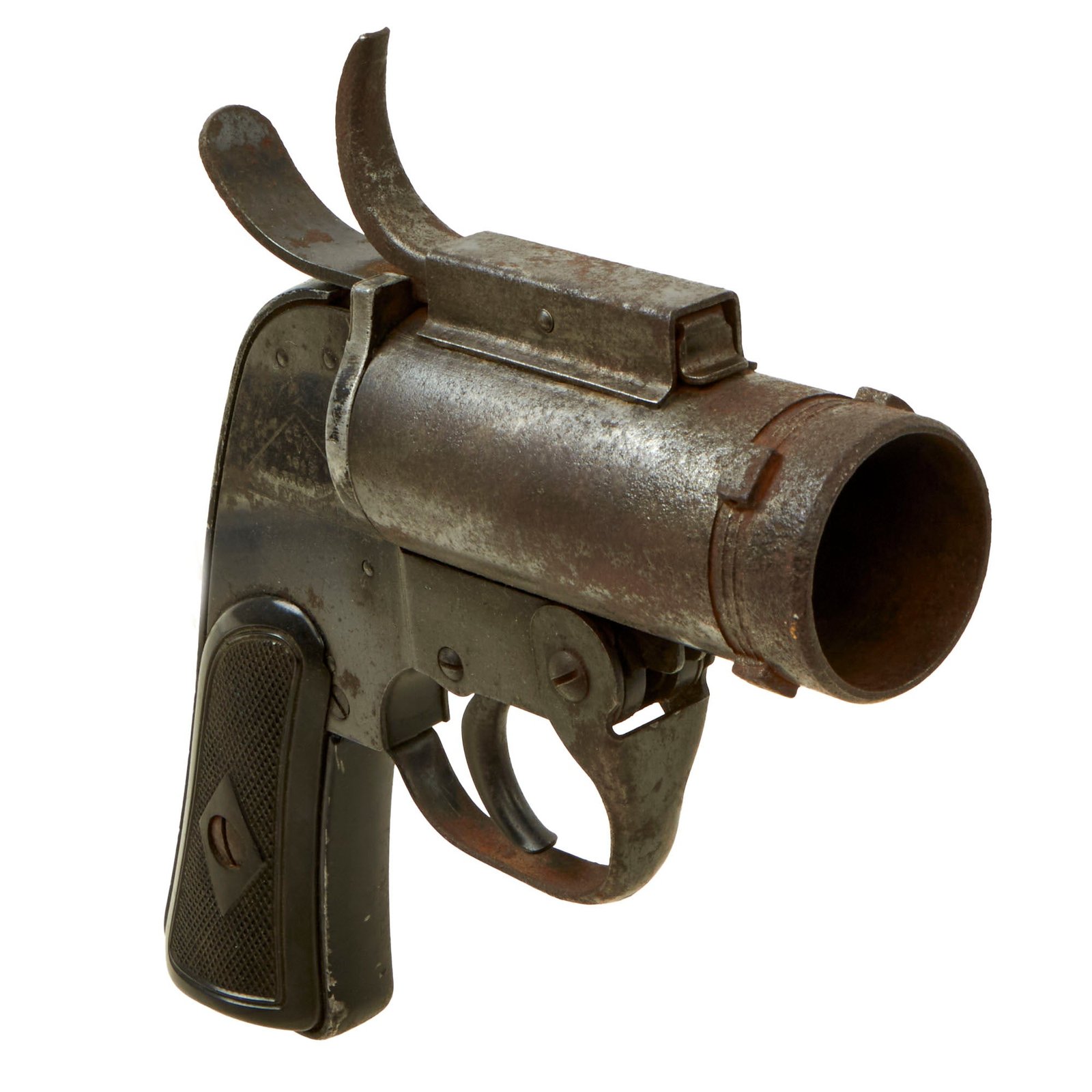 Buy Original U.S. WWII M8 Pyrotechnic 1943 Dated 37mm Flare Signal Pistol by Eureka Vacuum | Original Firearms Antique For Sale