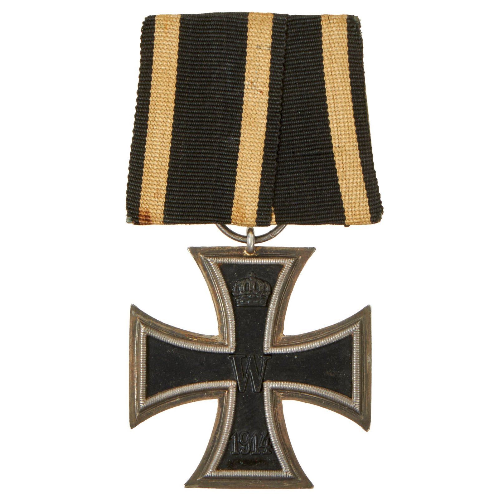Buy Original Imperial German WWI Prussian Iron Cross 2nd Class 1914 on Waffenrock Style Mounting - EKII | Original Firearms Antique For Sale
