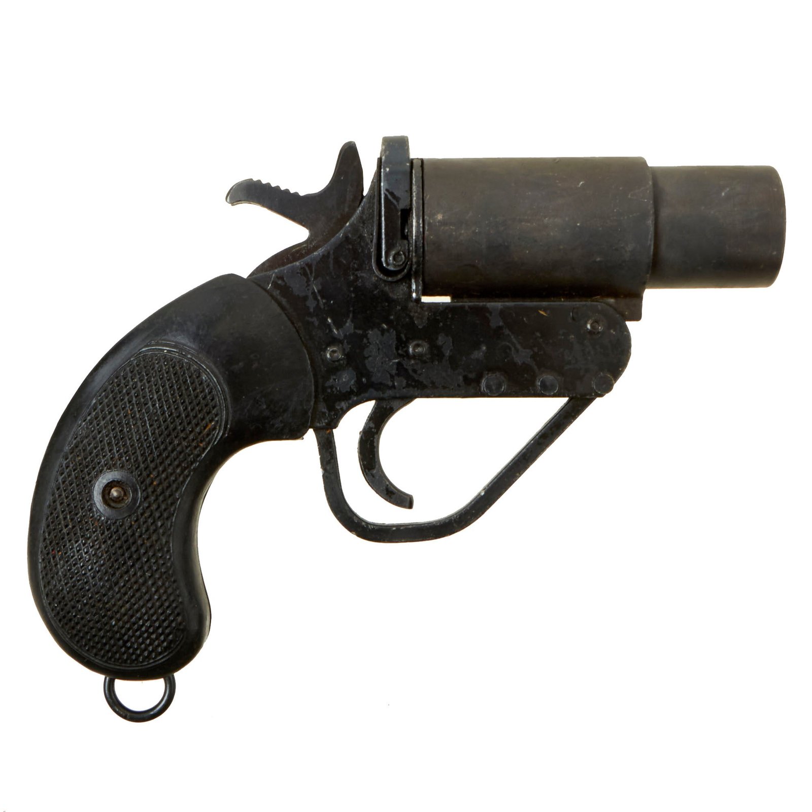 Buy Original British WWII Molins No.2 Mk.5 Flare Signal Pistol for Armored Fighting Vehicles - Serial Number 080978 | Original Firearms Antique For Sale