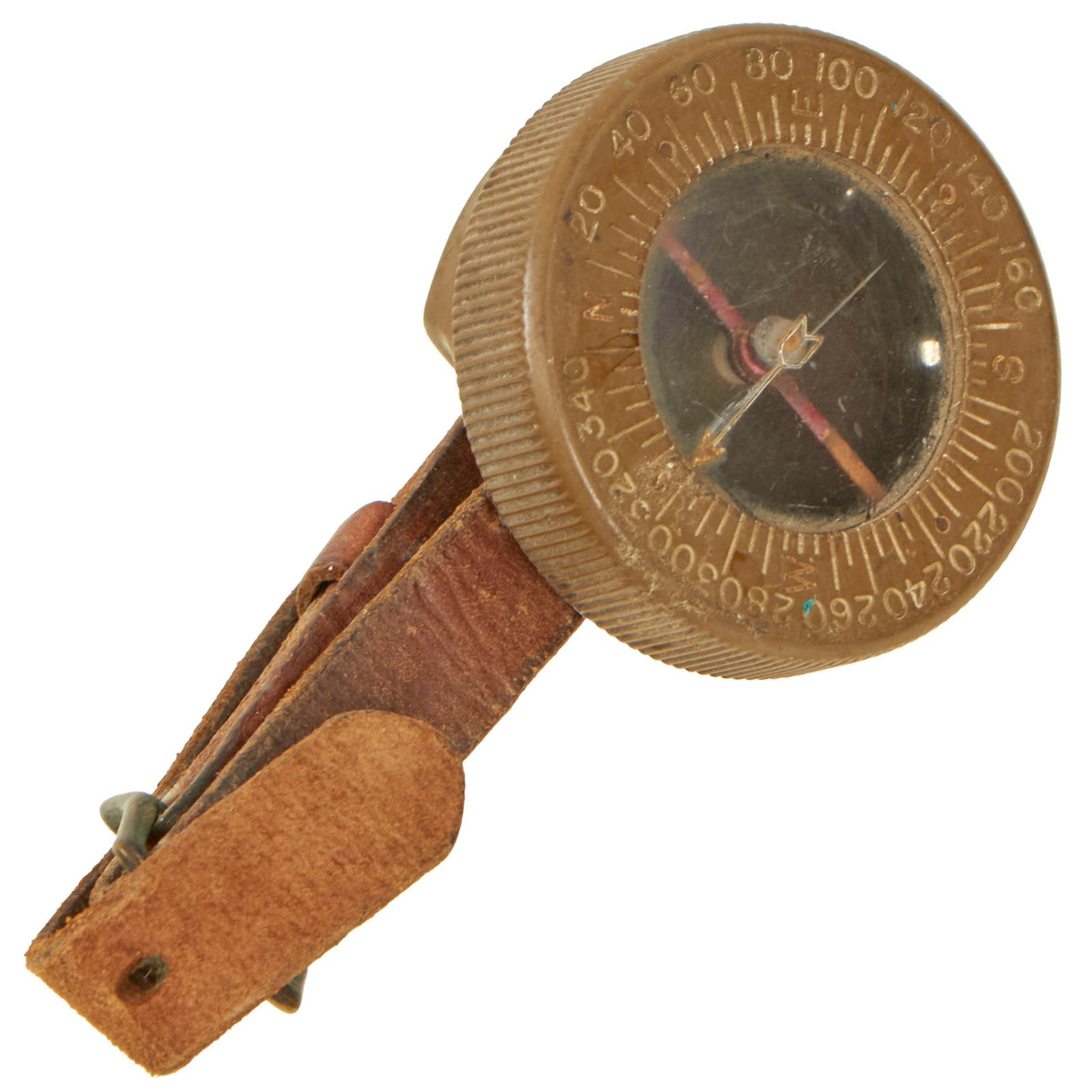 Buy Original U.S. WWII US Army Corps of Engineers Wrist Compass by Superior Magneto Corporation with Leather Wristband - Dated November 1944 | Original Firearms Antique For Sale