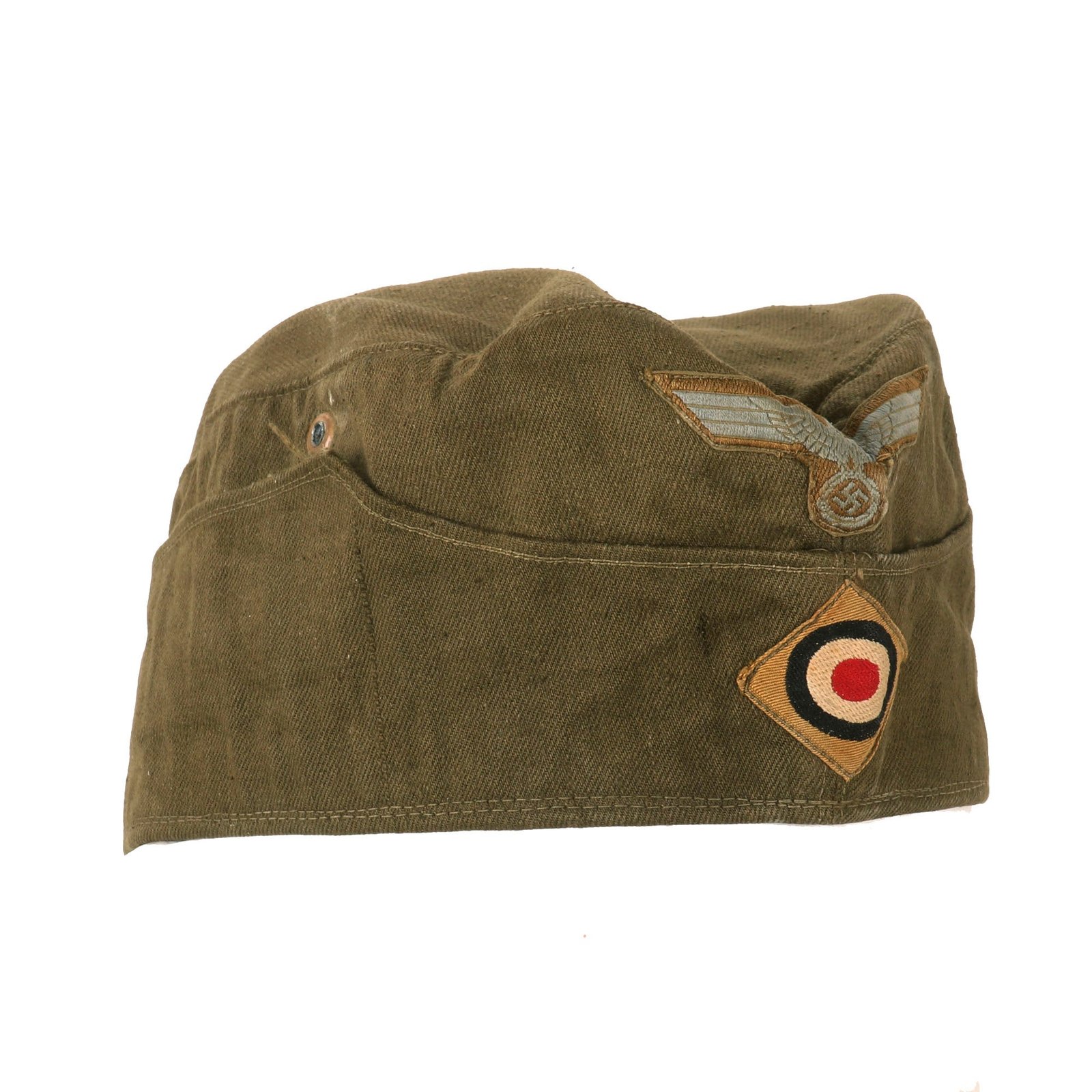 Buy Original German WWII DAK Afrikakorps EM-NCO M38 Overseas Cap by Landes Lief. Genossenschaft in Size 55cm | Original Firearms Antique For Sale