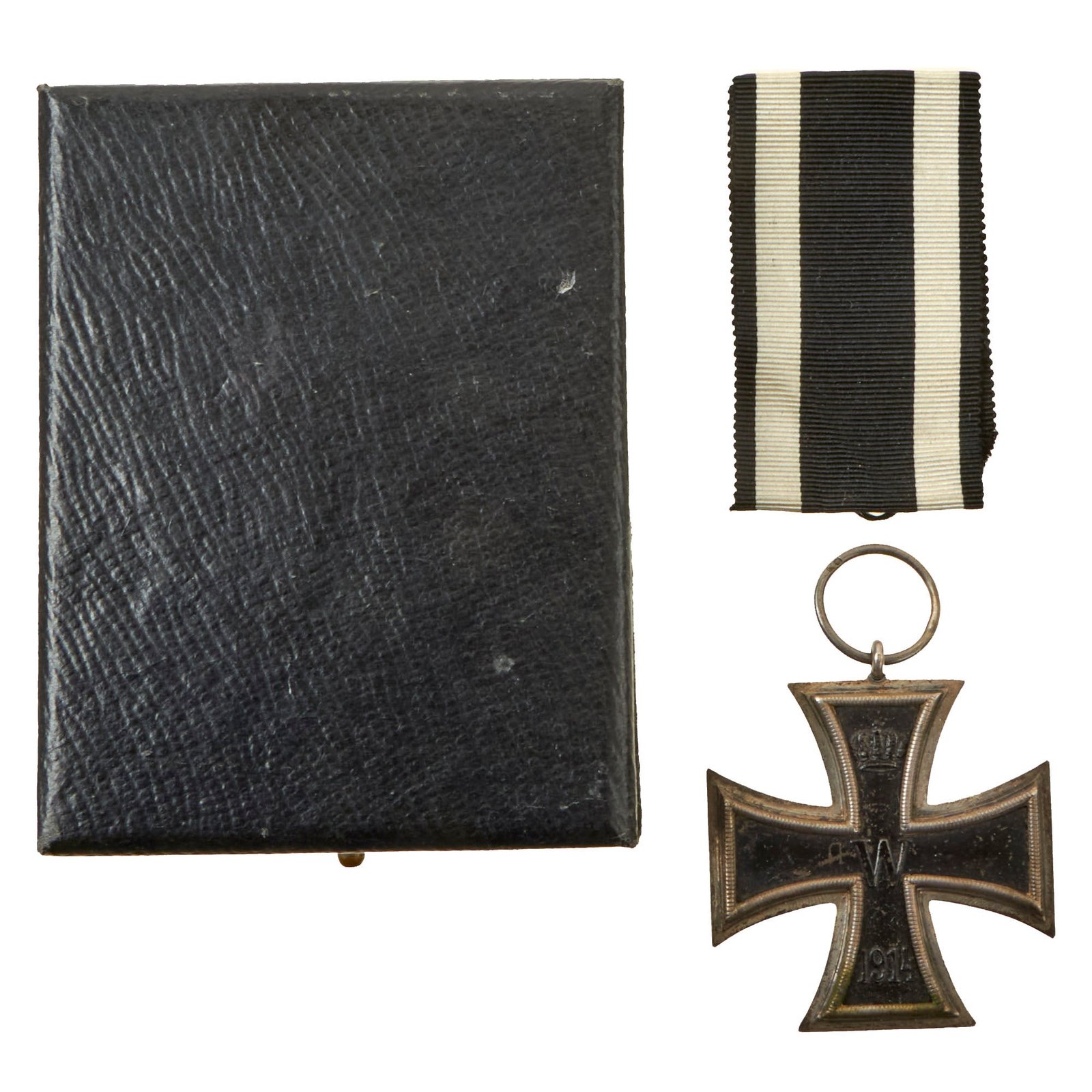 Buy Original Imperial German WWI Prussian Iron Cross 2nd Class 1914 in Rare Original Case with Ribbon | Original Firearms Antique For Sale