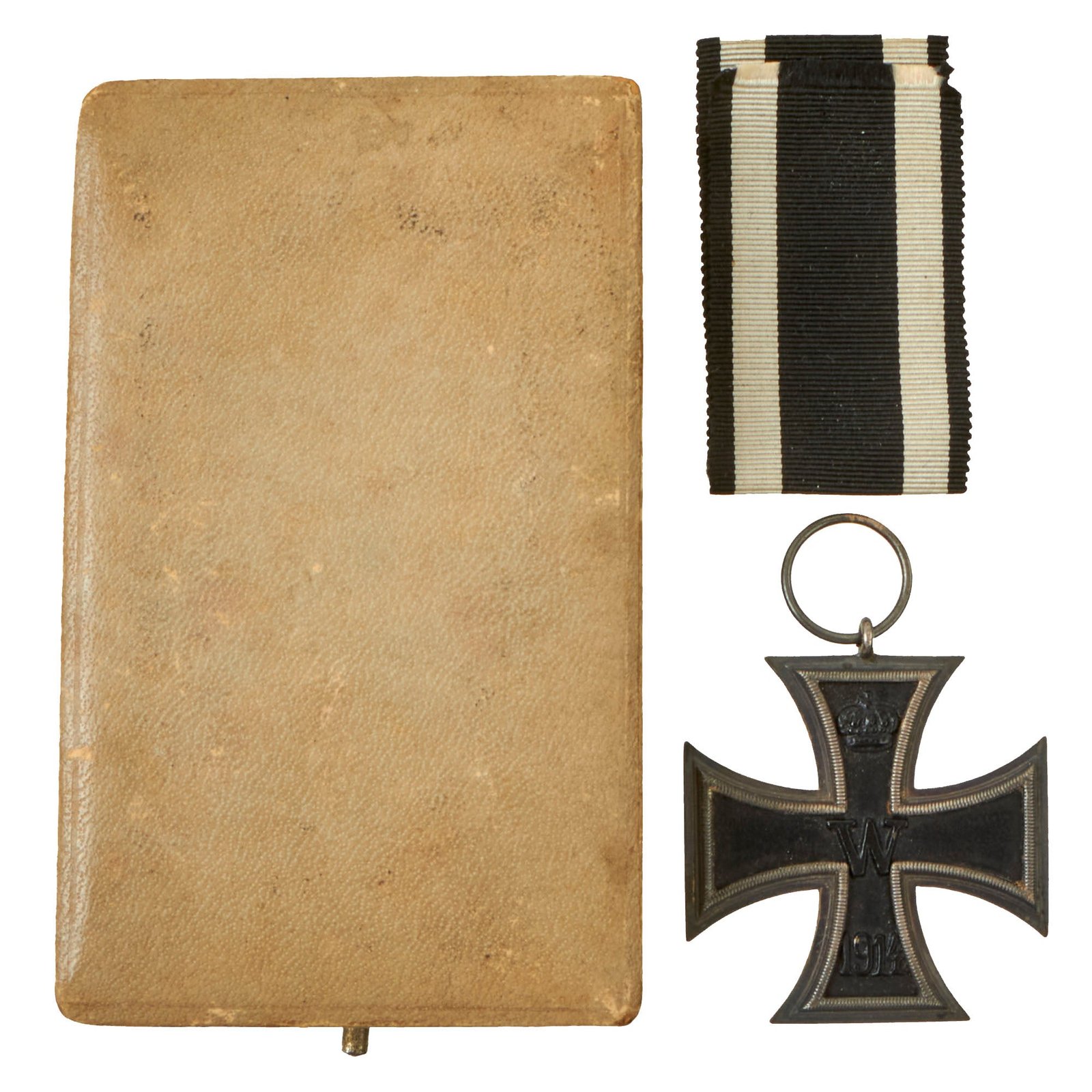 Buy Original Imperial German WWI Prussian Iron Cross 2nd Class 1914 in Scarce Original Case with Ribbon | Original Firearms Antique For Sale