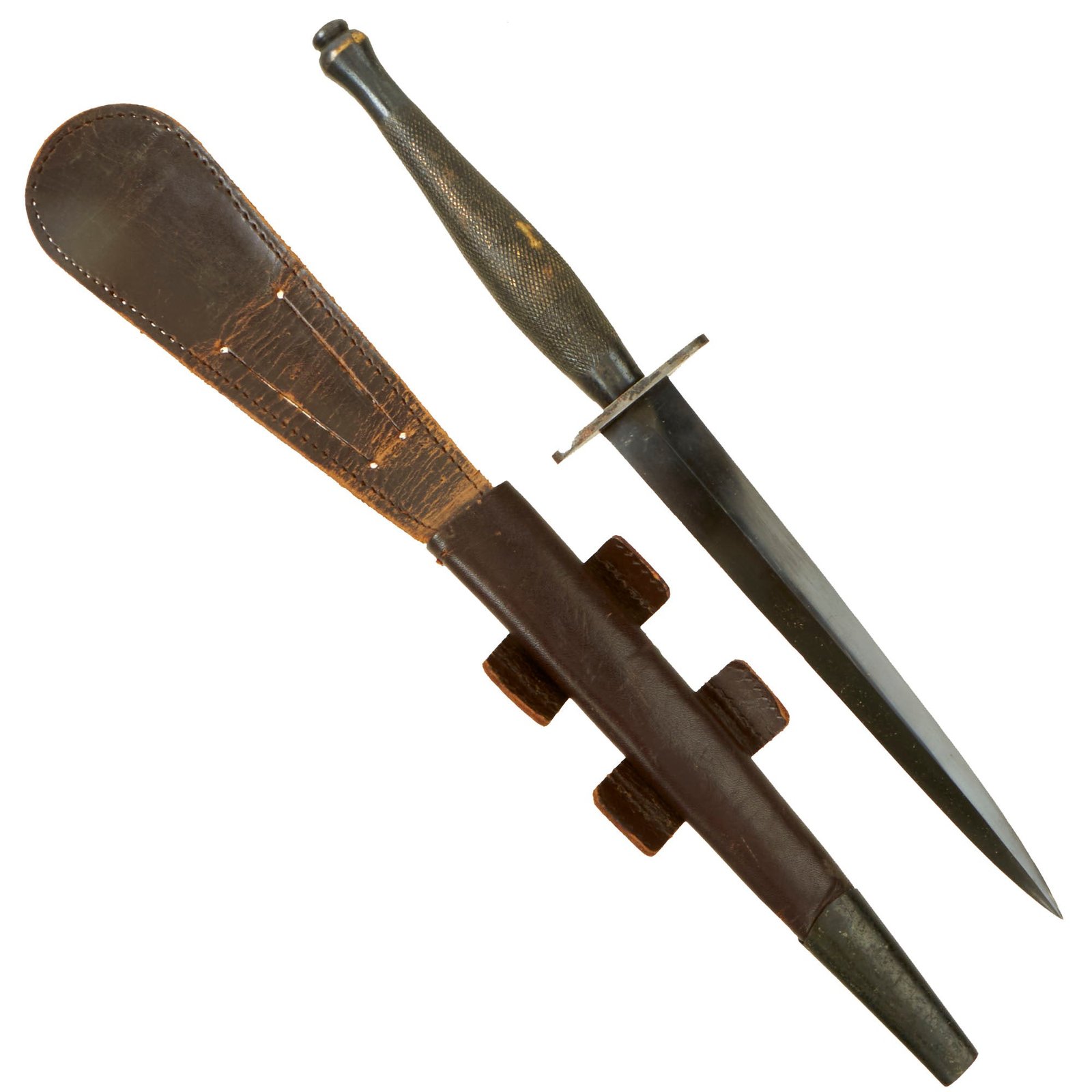 Buy Original British WWII Second Pattern B2 Marked Fairbairn-Sykes Fighting Knife with Original Scabbard | Original Firearms Antique For Sale