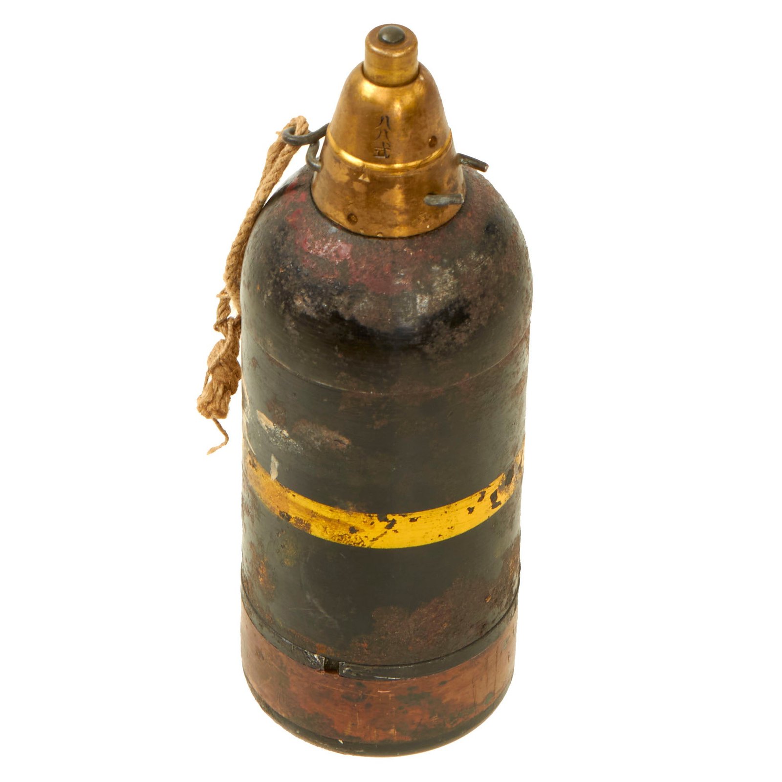 Buy Original Japanese WWII Inert Type 89 Knee Mortar 50mm Grenade Discharger Inert Round - Dated 1941 | Original Firearms Antique For Sale
