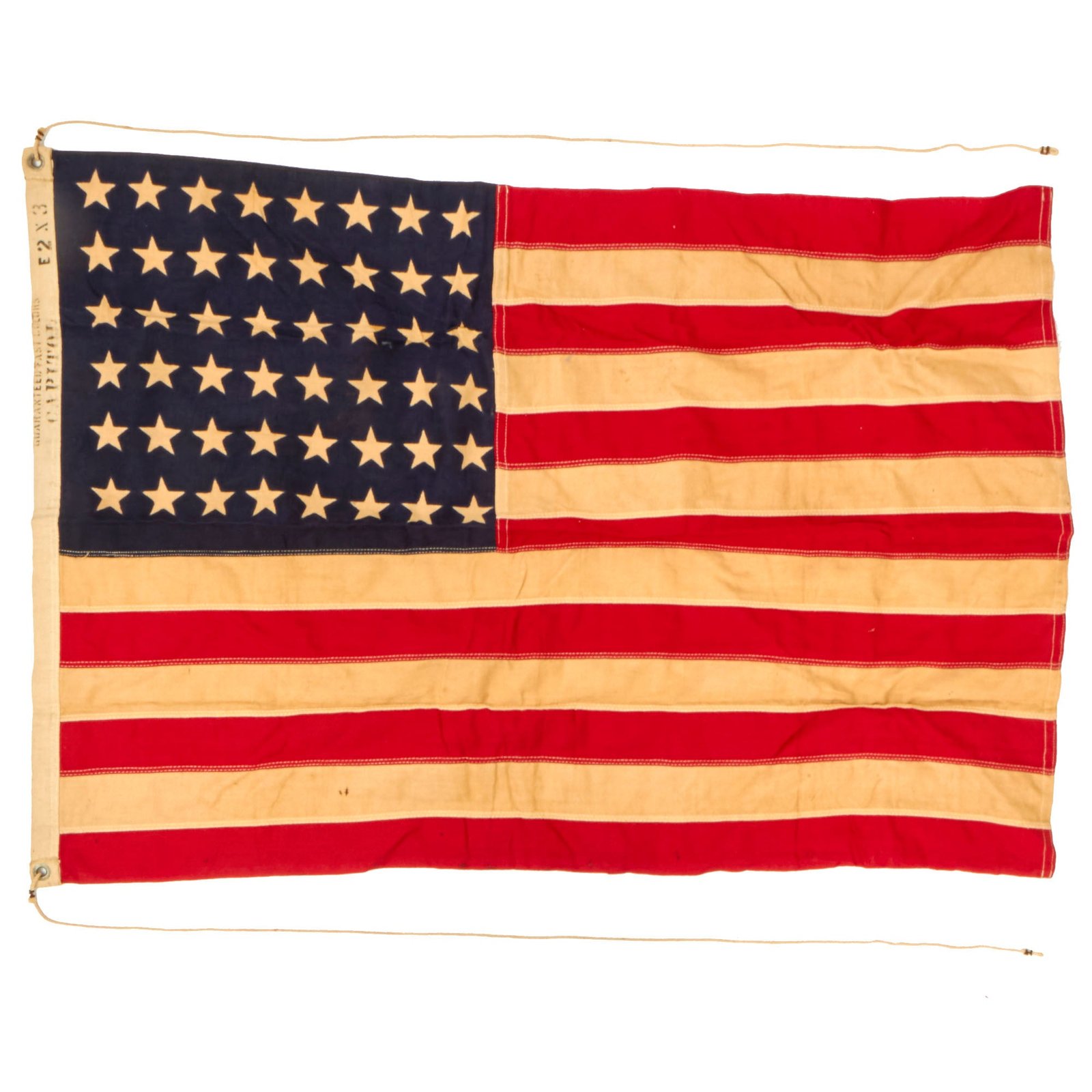 Buy Original U.S. WWII 48 Star Flag with Halyard - 24” x 34” | Original Firearms Antique For Sale