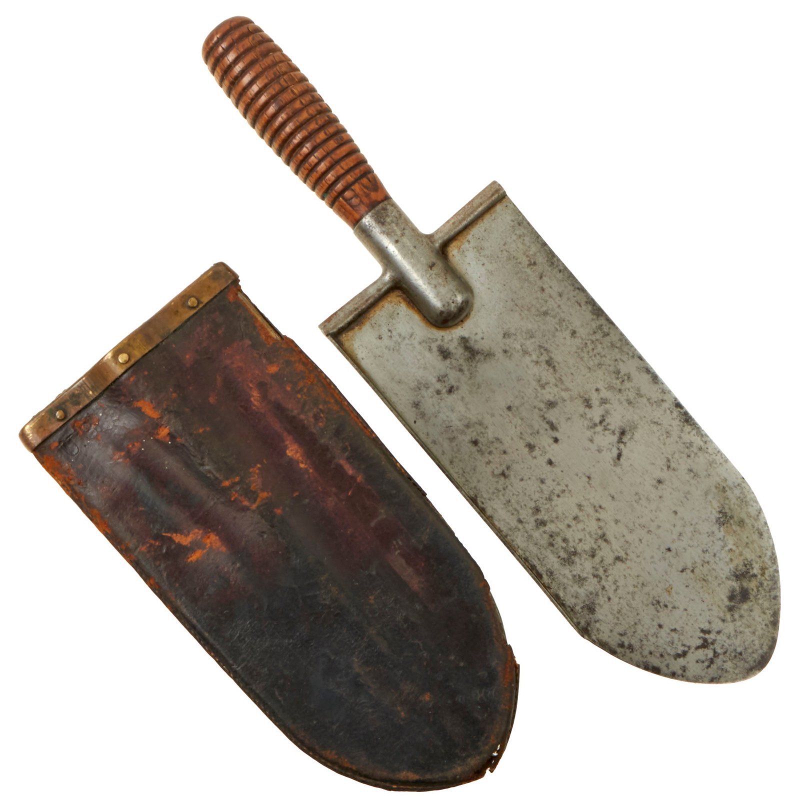 Buy Original U.S. Indian Wars Era Model 1873 Entrenching Tool Knife with U.S. Marked Leather Scabbard | Original Firearms Antique For Sale