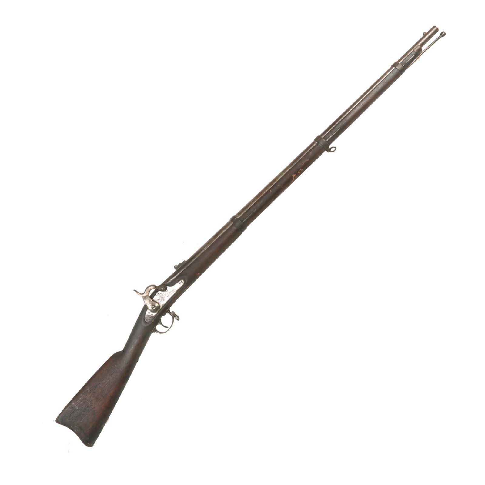 Buy Original U.S. Civil War Springfield Model 1861 Contract Rifled Musket by E. Robinson of New York - Dated 1864 | Original Firearms Antique For Sale