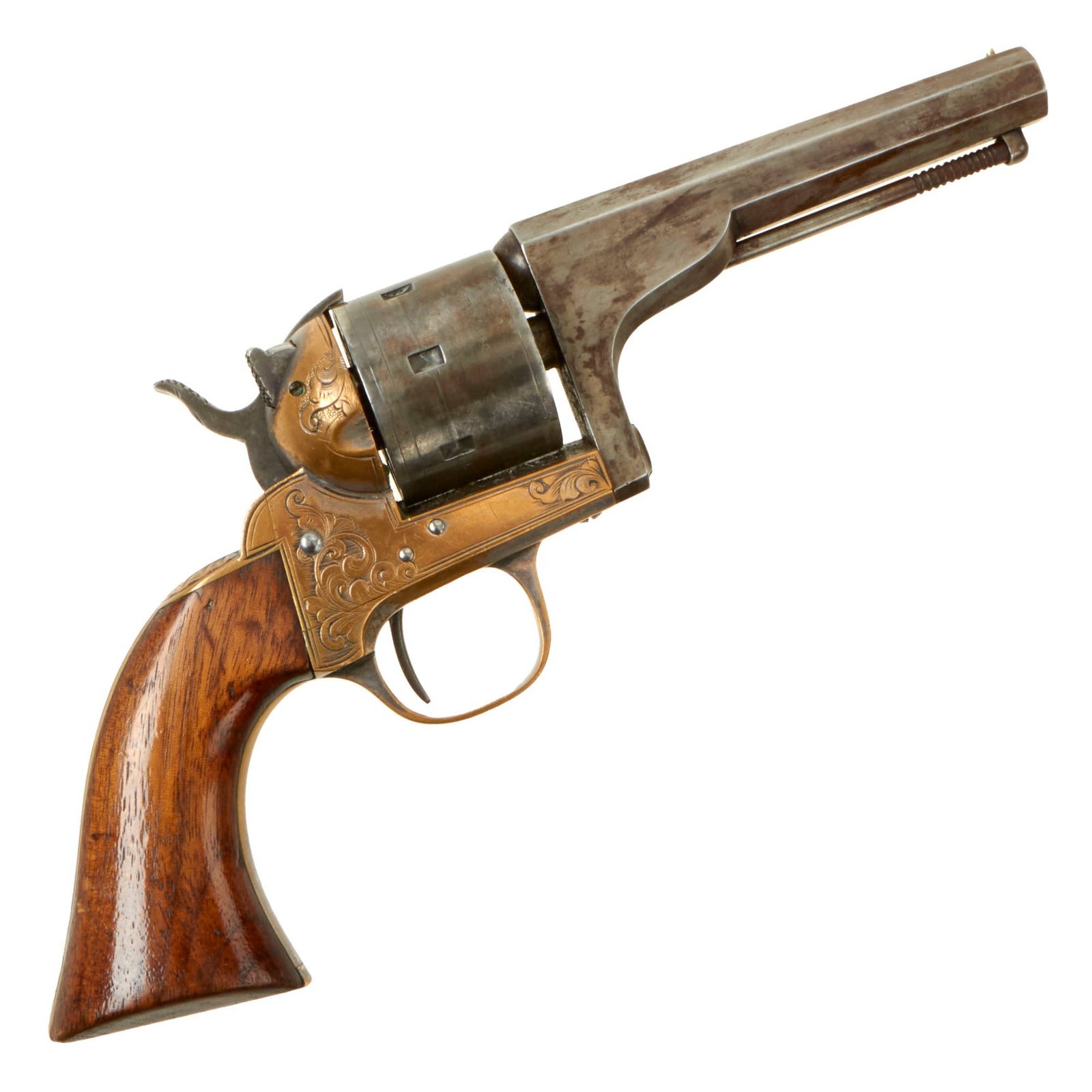 Buy Original U.S. Civil War Moore 1860 Patent .32RF "Belt" Revolver Serial 5271 - As used by Cole Younger during Northfield Bank Robbery | Original Firearms Antique For Sale