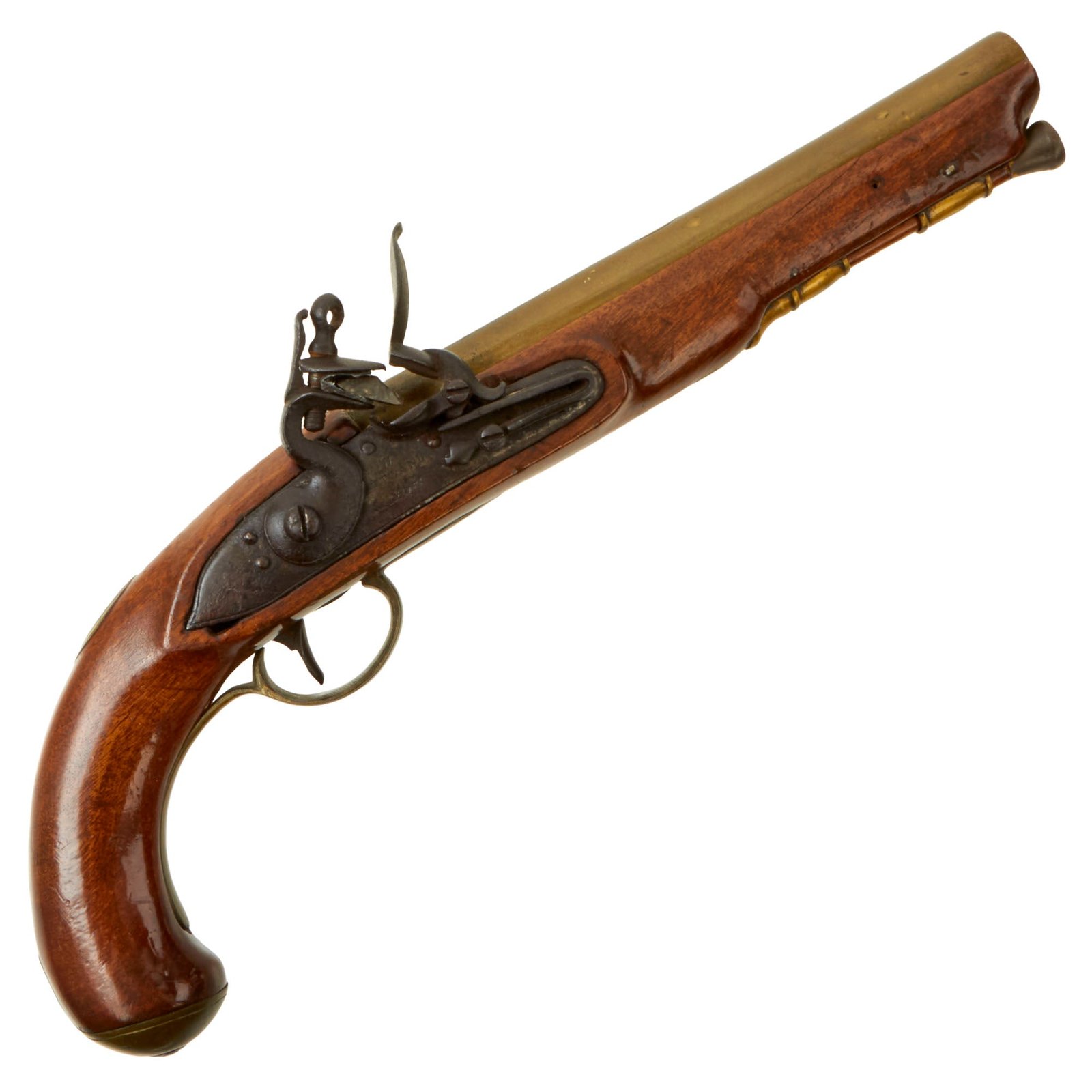 Buy Original British Fur-Trade Flintlock Pistol by W. Ketland & Co. with Belgian Liège Proofed Brass Barrel - circa 1820 | Original Firearms Antique For Sale
