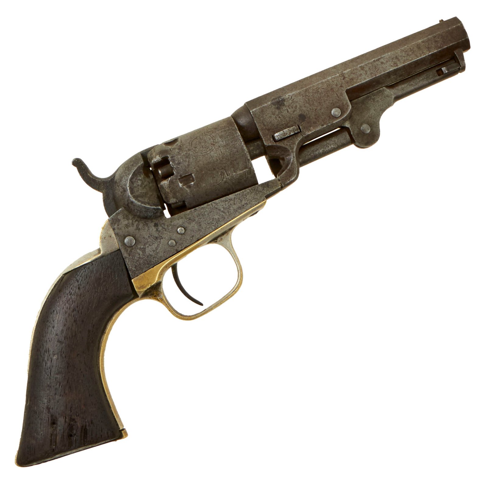 Buy Original U.S. Civil War Colt M1849 Pocket Percussion Revolver with 4" Barrel and Partial Cylinder Scene Made in 1860 - Matching Serial 183055 | Original Firearms Antique For Sale