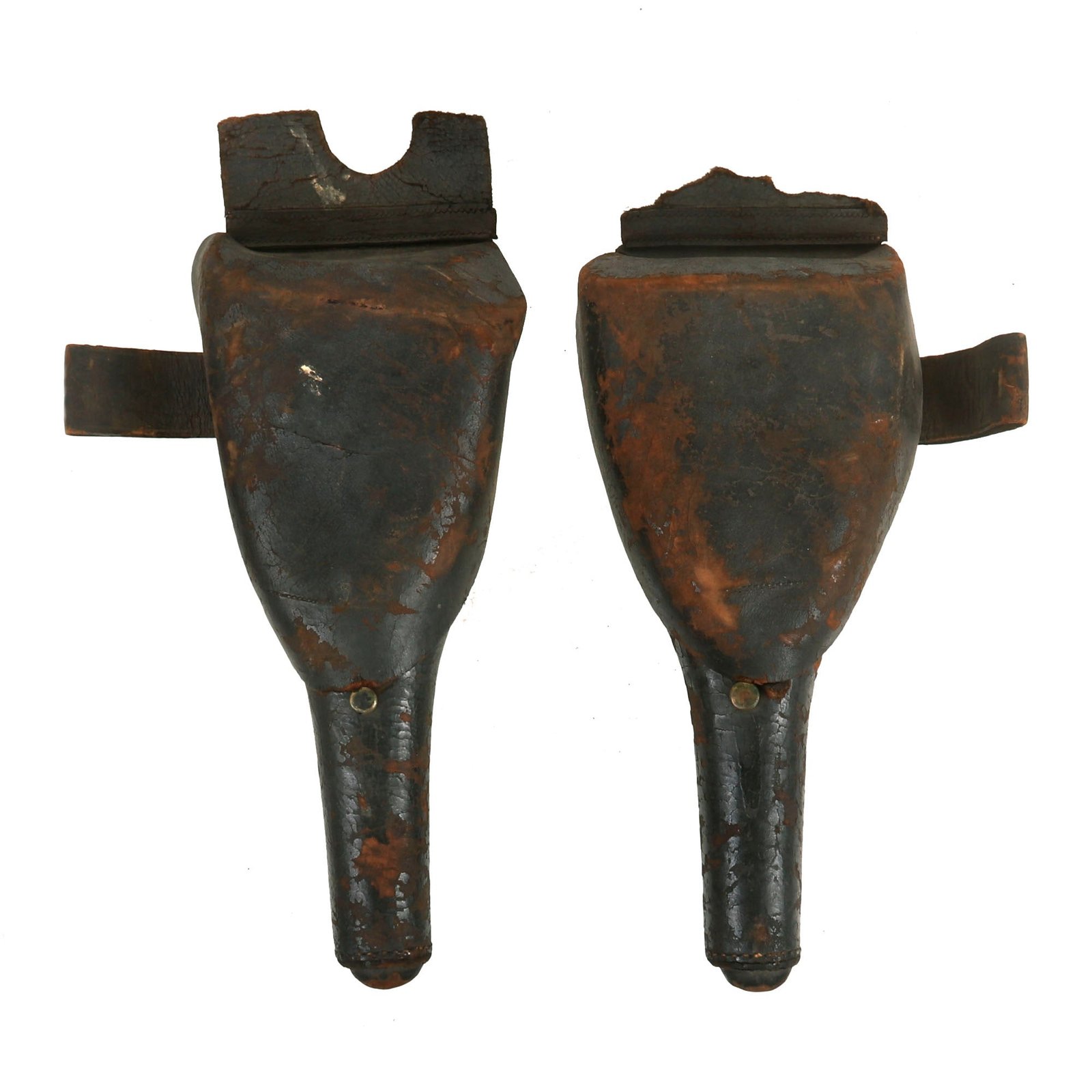 Buy Original U.S. Mexican-American War / Civil War Era Colt Dragoon Leather Saddle Holster Pair | Original Firearms Antique For Sale