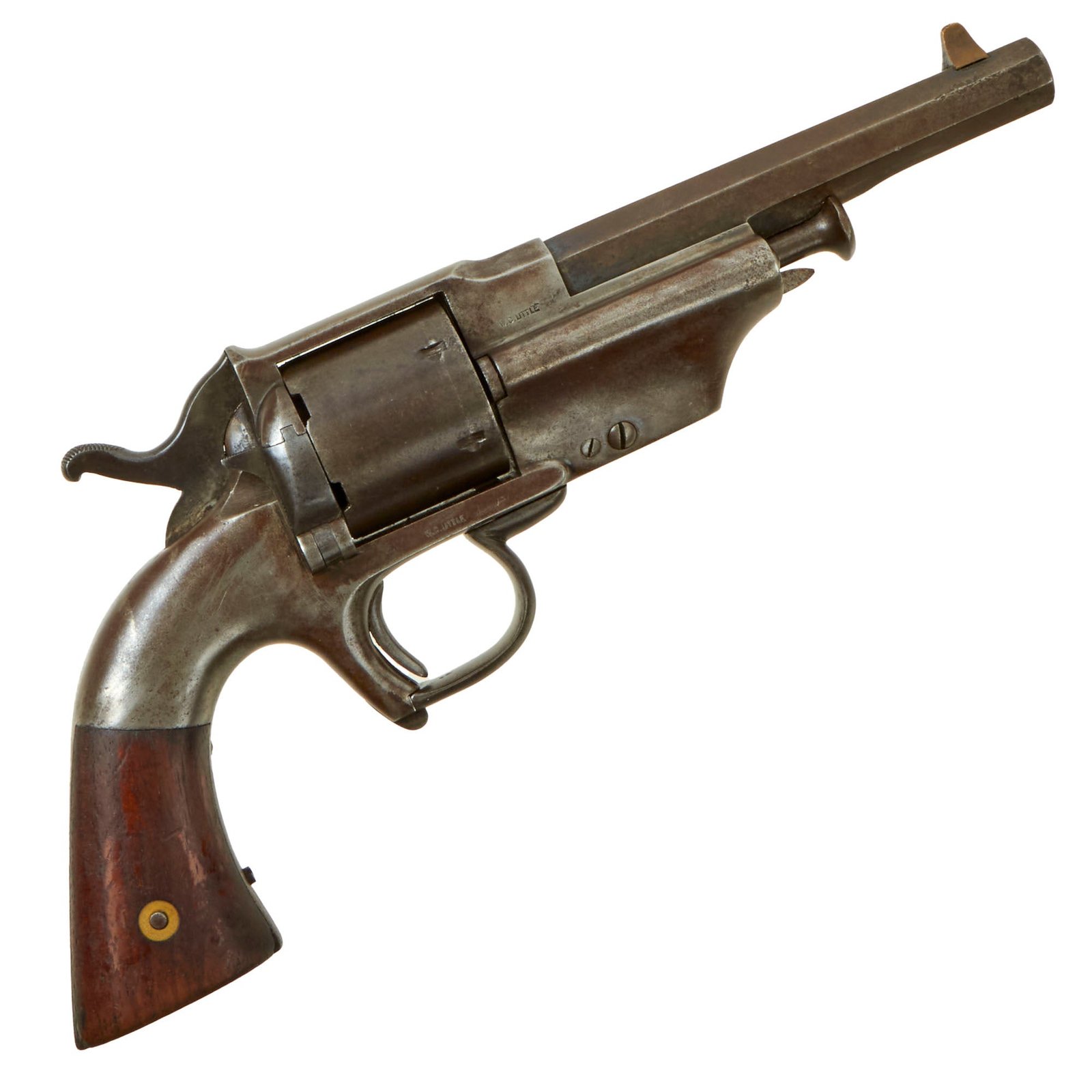 Buy Original Scarce U.S. Civil War Allen & Wheelock .36cal Navy Lip Fire Center Hammer Revolver Serial 42 - Circa 1862 | Original Firearms Antique For Sale