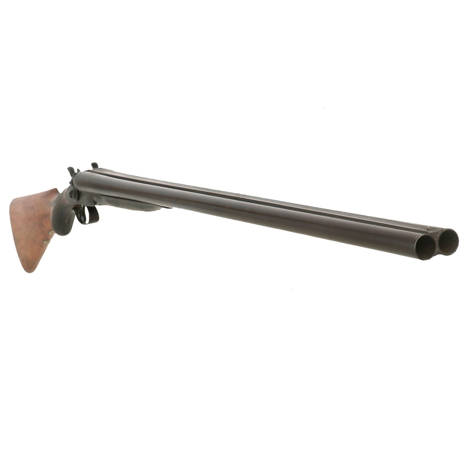 Buy Original British 13 Gauge Double Barrel Hammer Shotgun by W. Parkhurst for U.S. Market Serial 16845 - circa 1890 | Original Firearms Antique For Sale