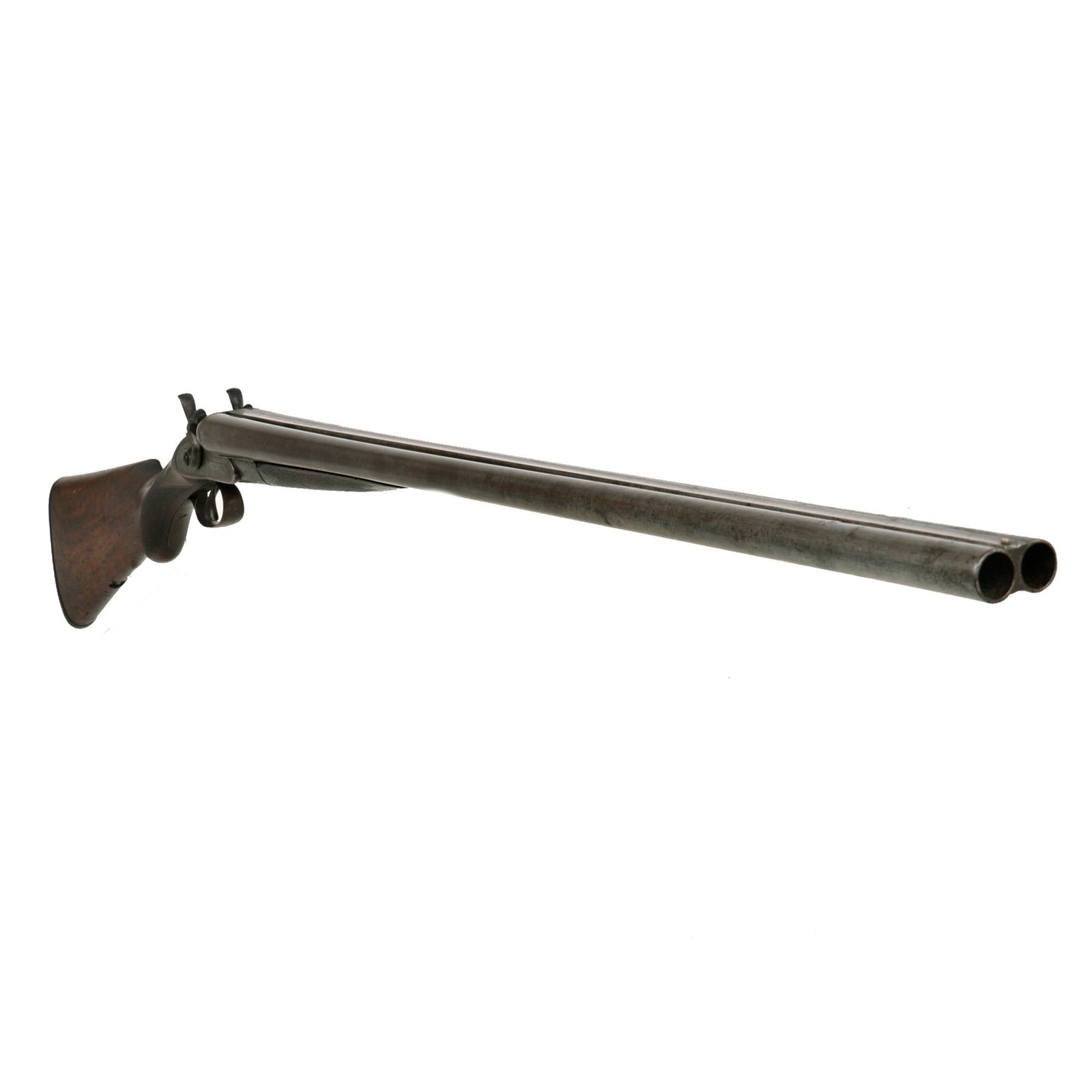 Buy Original British 12 Gauge Double Barrel Hammer Shotgun by J.P. Clabrough & Bro's Serial 18237 - circa 1890 | Original Firearms Antique For Sale