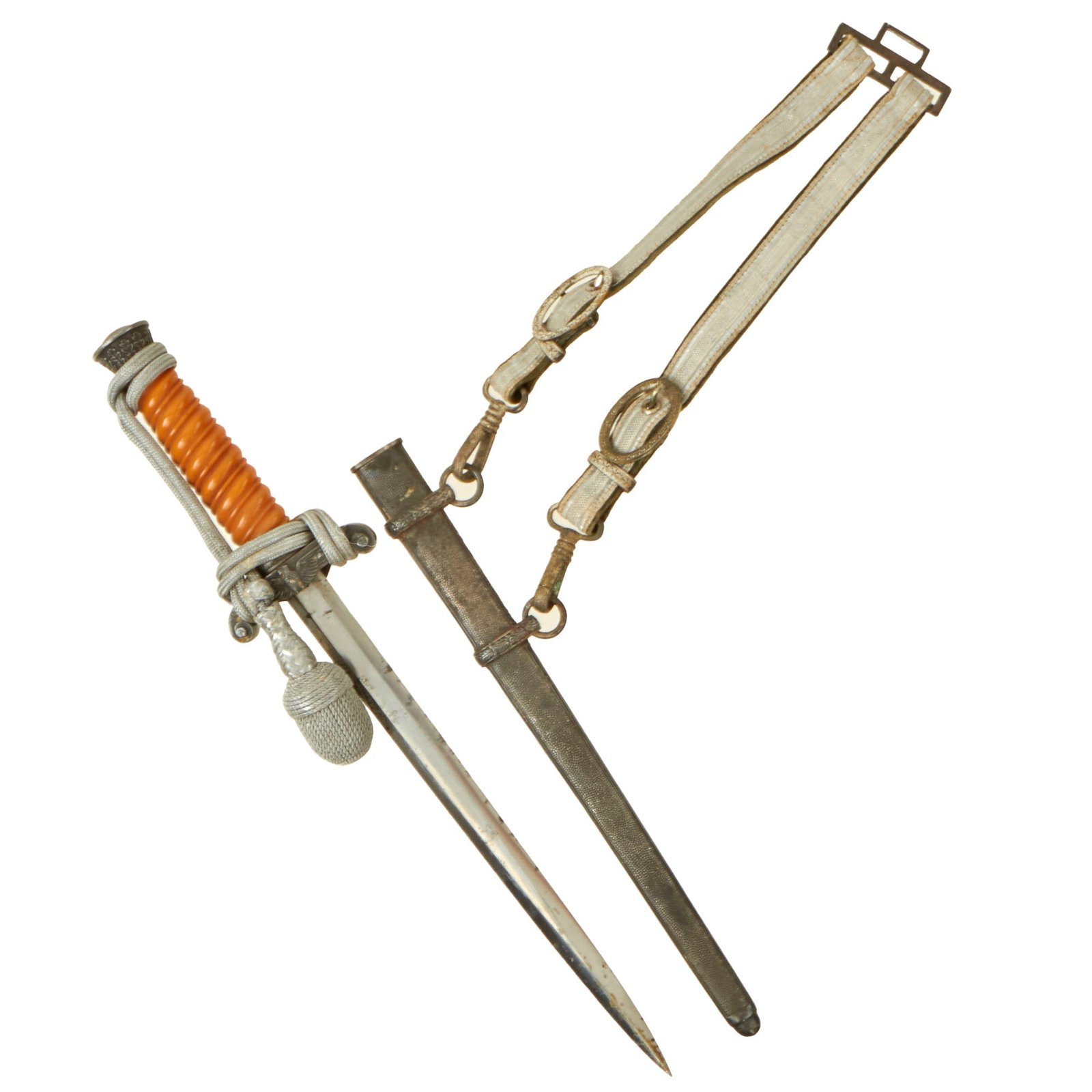 Buy Original German WWII Early Army Heer Officer Dagger by Carl Eickhorn with Scabbard, Hanger, & Portepee - 1935-41 Trademark | Original Firearms Antique For Sale