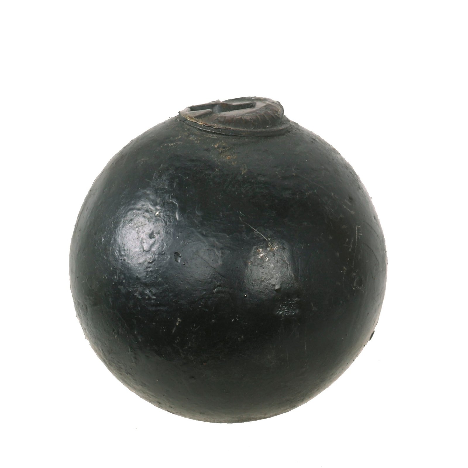 Buy Original U.S. Civil War Confederate States Bormann Fused 12lb Cannon Ball | Original Firearms Antique For Sale