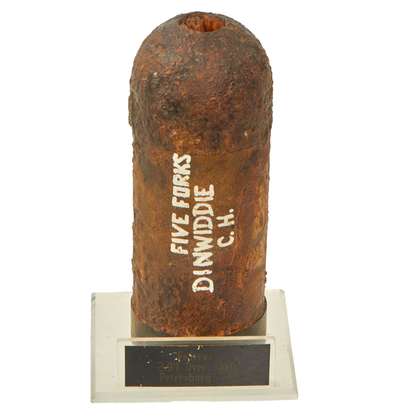 Buy Original U.S. Civil War Era Inert Federal Dyer “Common” Shot - Ground Dug At Battle of Five Forks Location in Virginia | Original Firearms Antique For Sale
