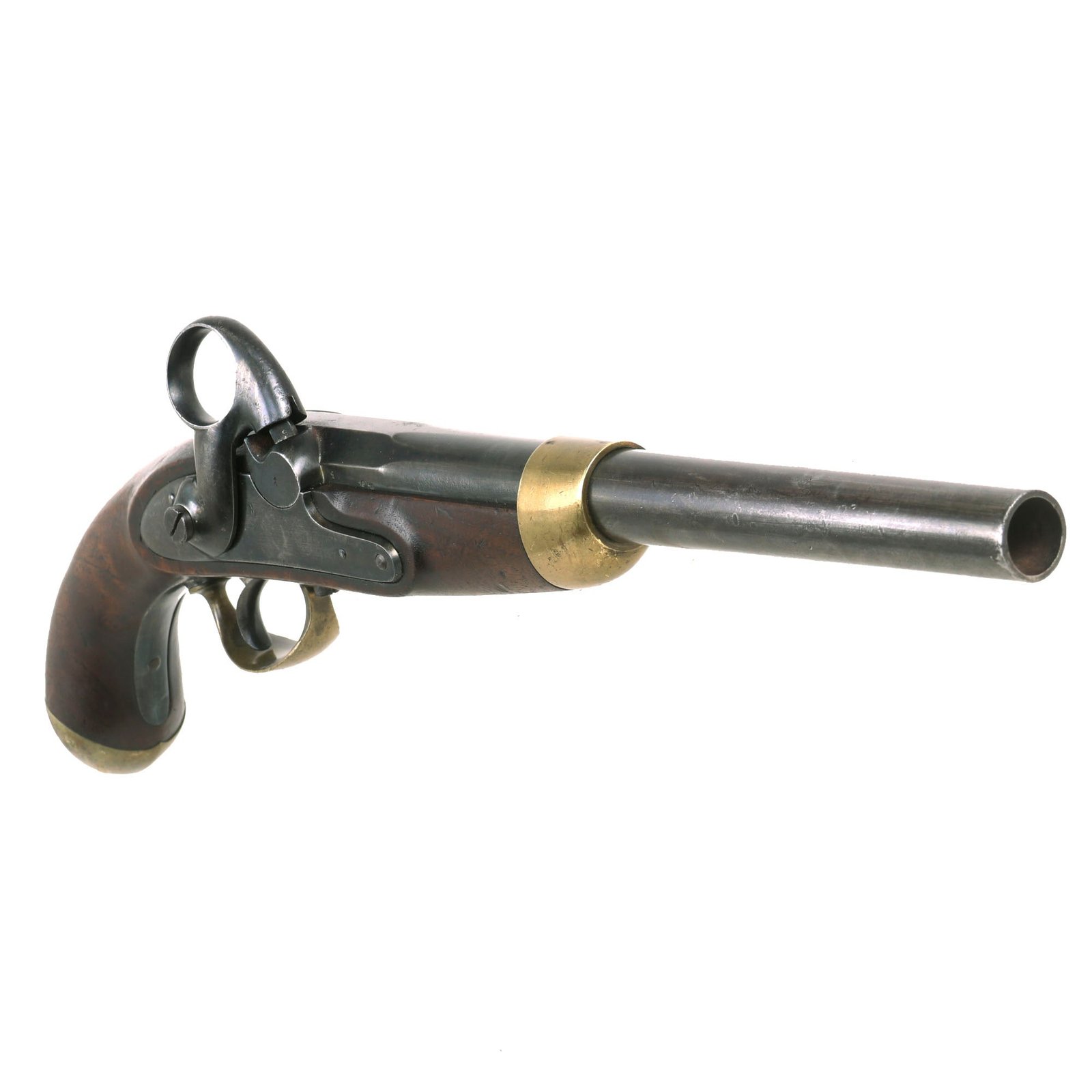 Buy Original Dutch Model 1848 Ring Hammer Percussion Pistol made in Belgium marked "BLACKSTONE" - Liège Marked | Original Firearms Antique For Sale