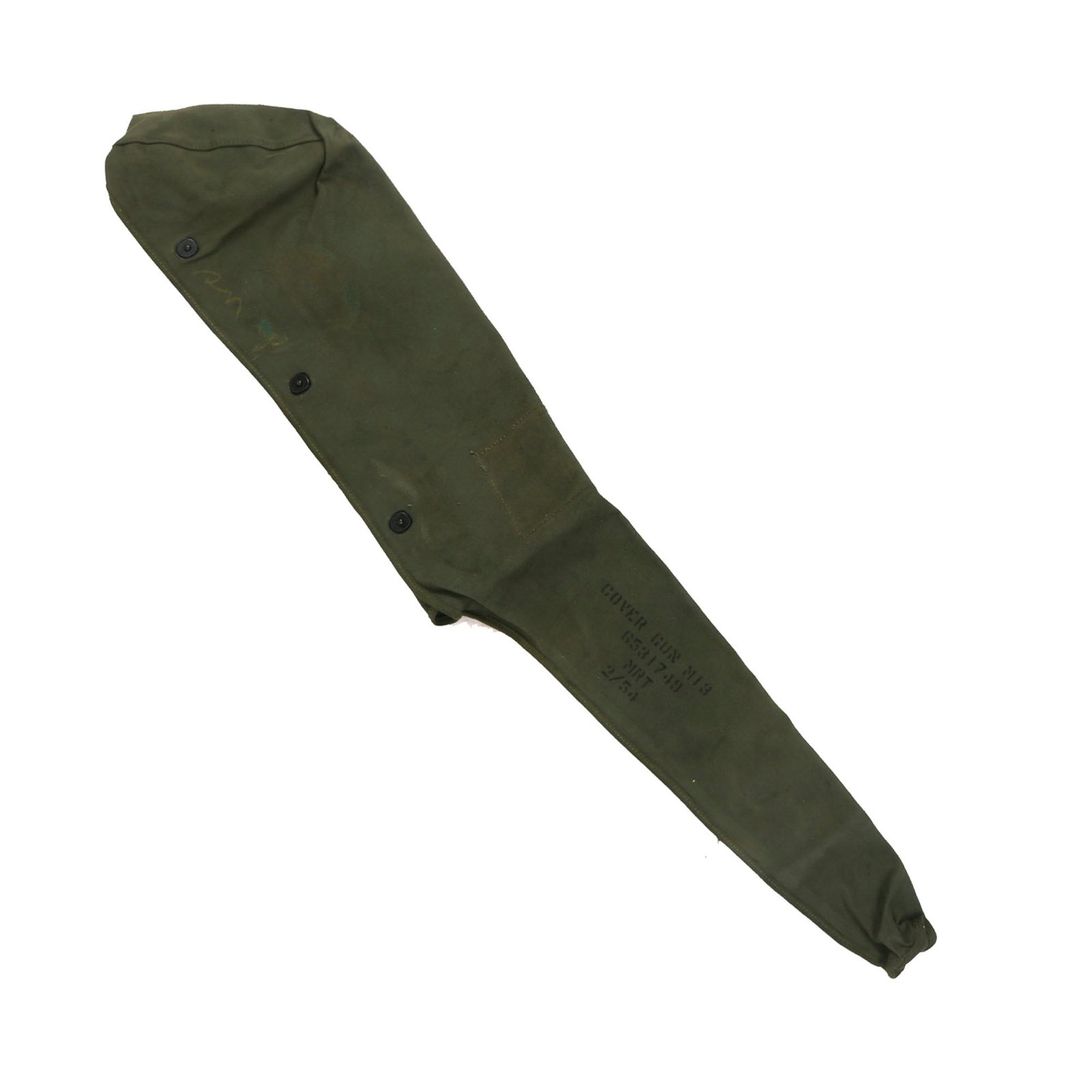 Buy Original U.S. Korean War Era 1919A4 Browning M13 .30cal Canvas Gun Cover - dated 1954 | Original Firearms Antique For Sale