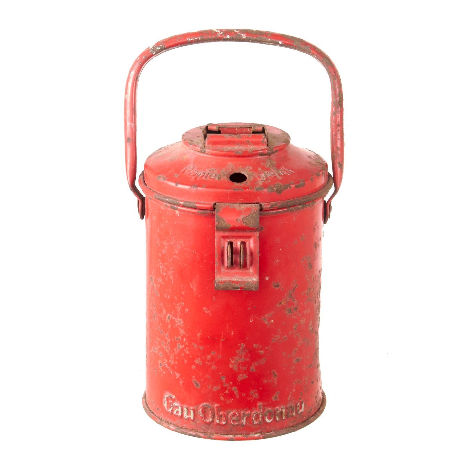 Original German WWII WHW Gau Oberdonau Donation Can by Westermann & Co Neheim-Ruhr