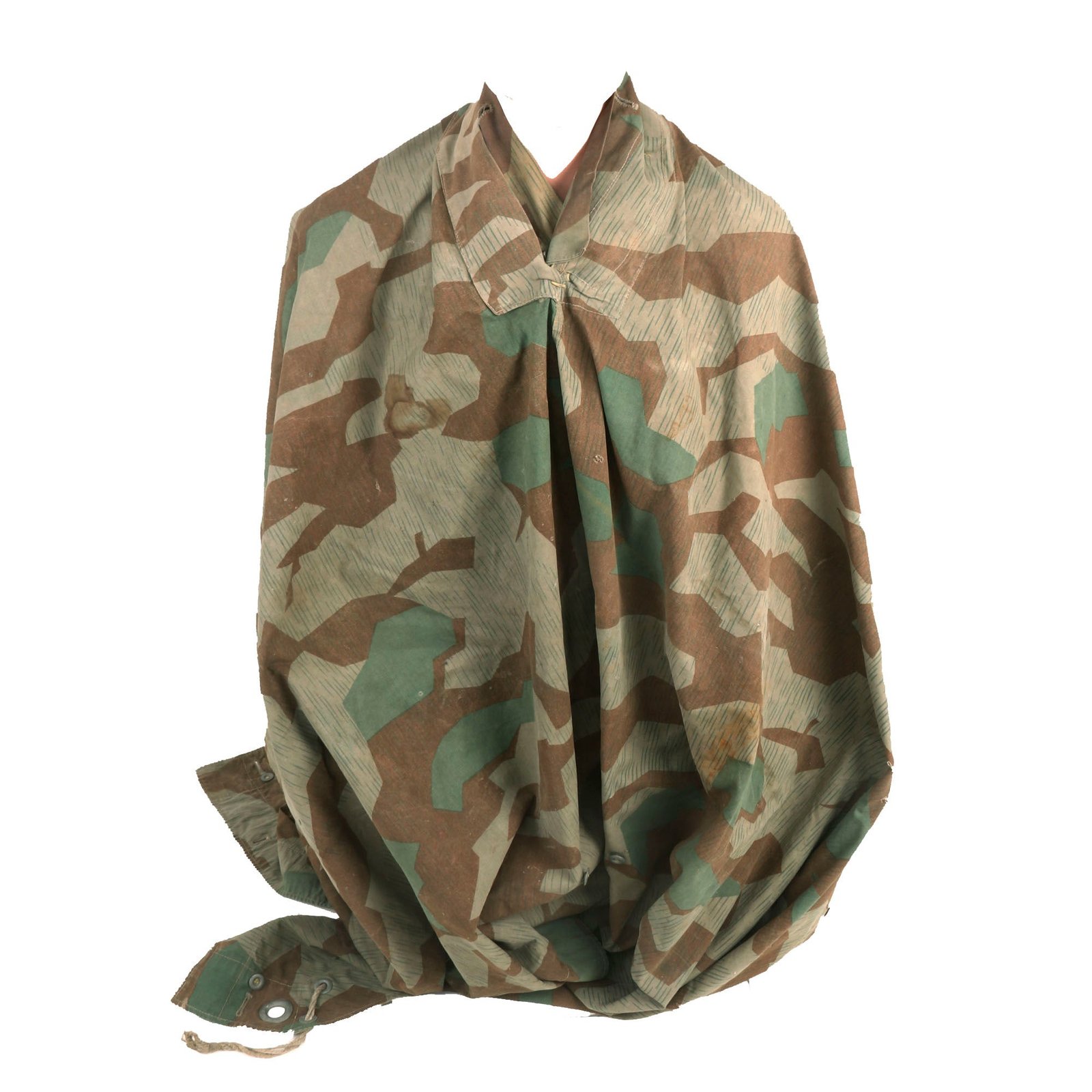 Buy Original German WWII Zeltbahn Tent Quarter & Poncho in Splinter Pattern Reversible Camouflage | Original Firearms Antique For Sale