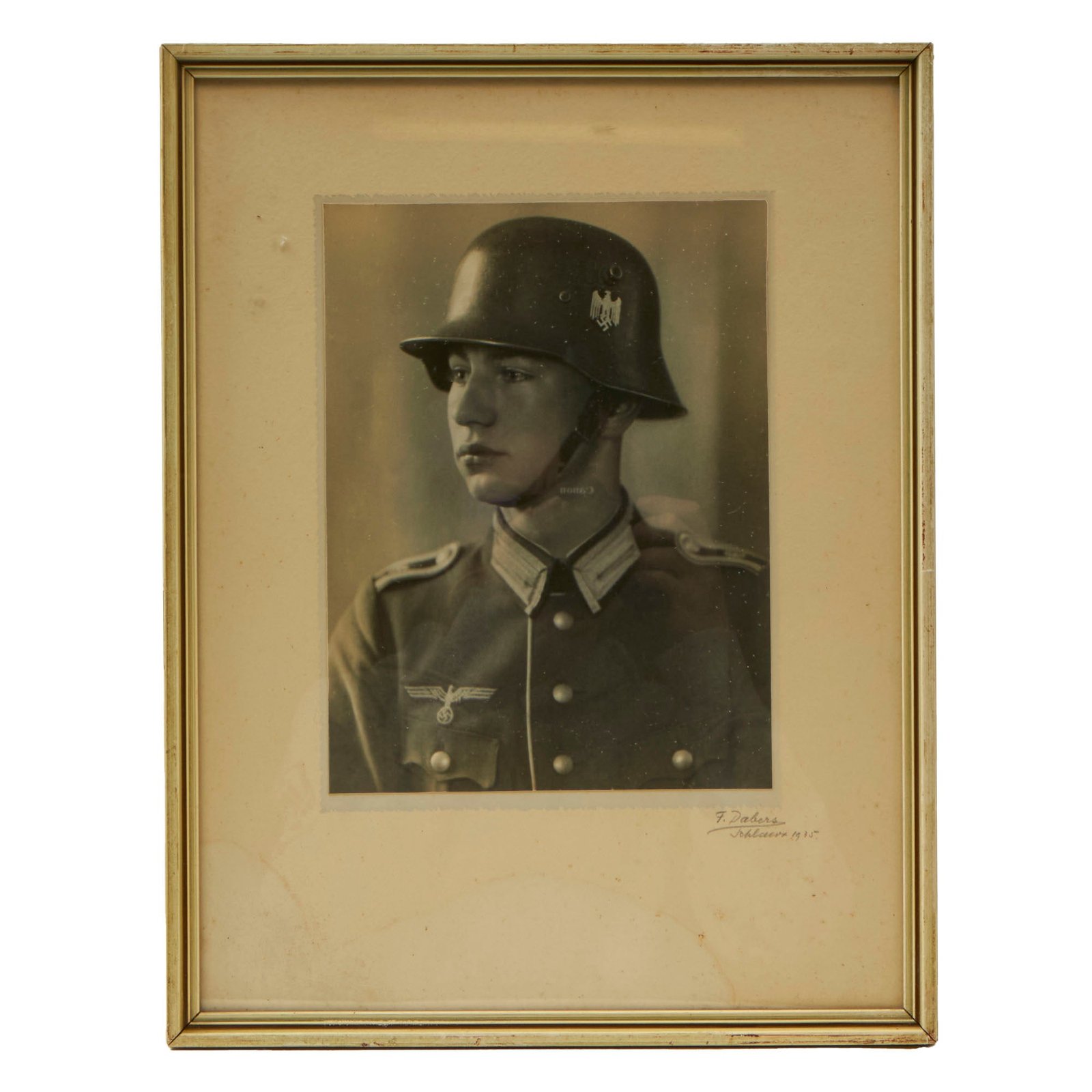 Buy Original German WWII Framed Portrait Photograph of Heer Army NCO - Named & Dated 1935 - 11 3/4" x 15 1/4" | Original Firearms Antique For Sale