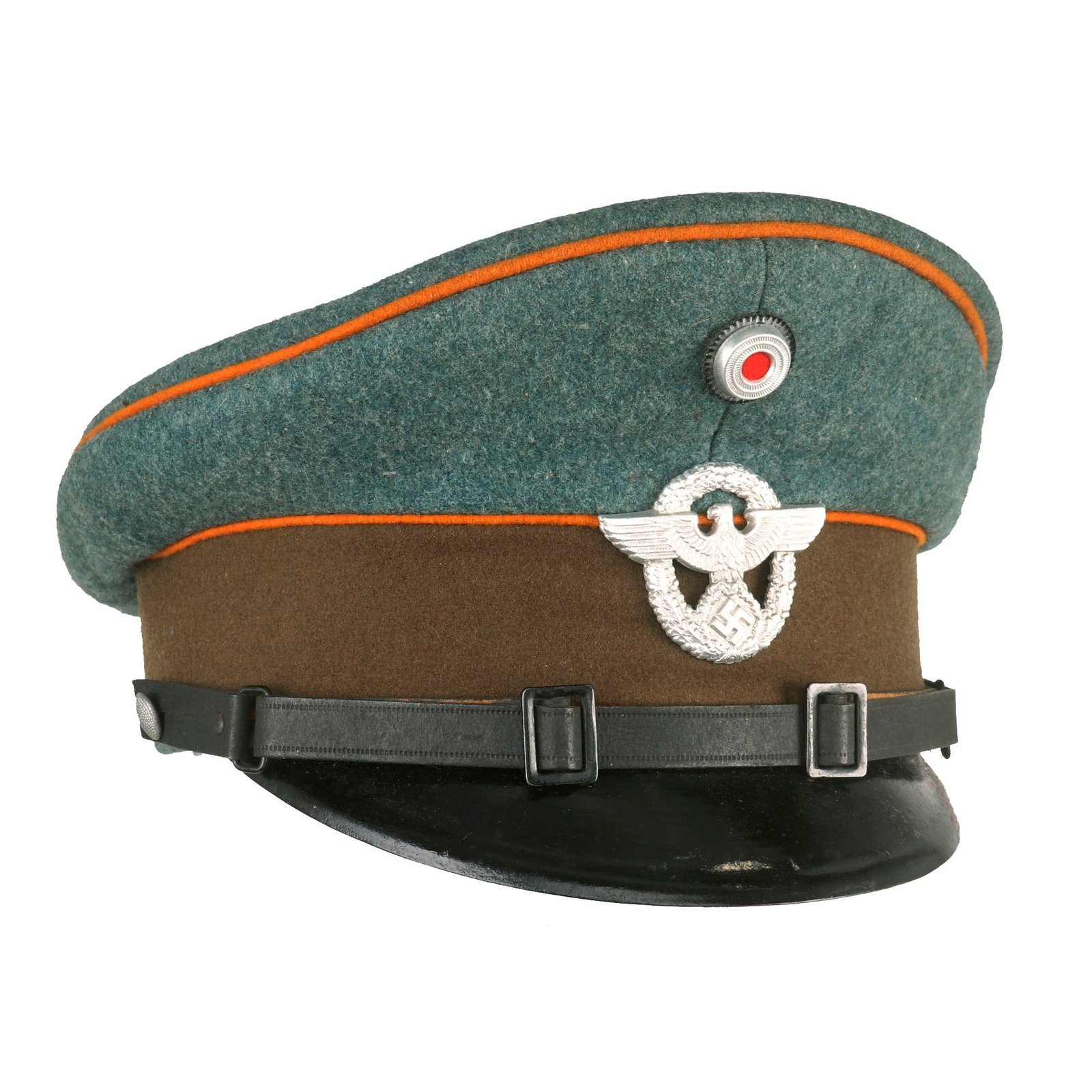 Buy Original German WWII Gendarmerie Rural Police NCO's Schirmmütze Visor Cap in Size 58 | Original Firearms Antique For Sale