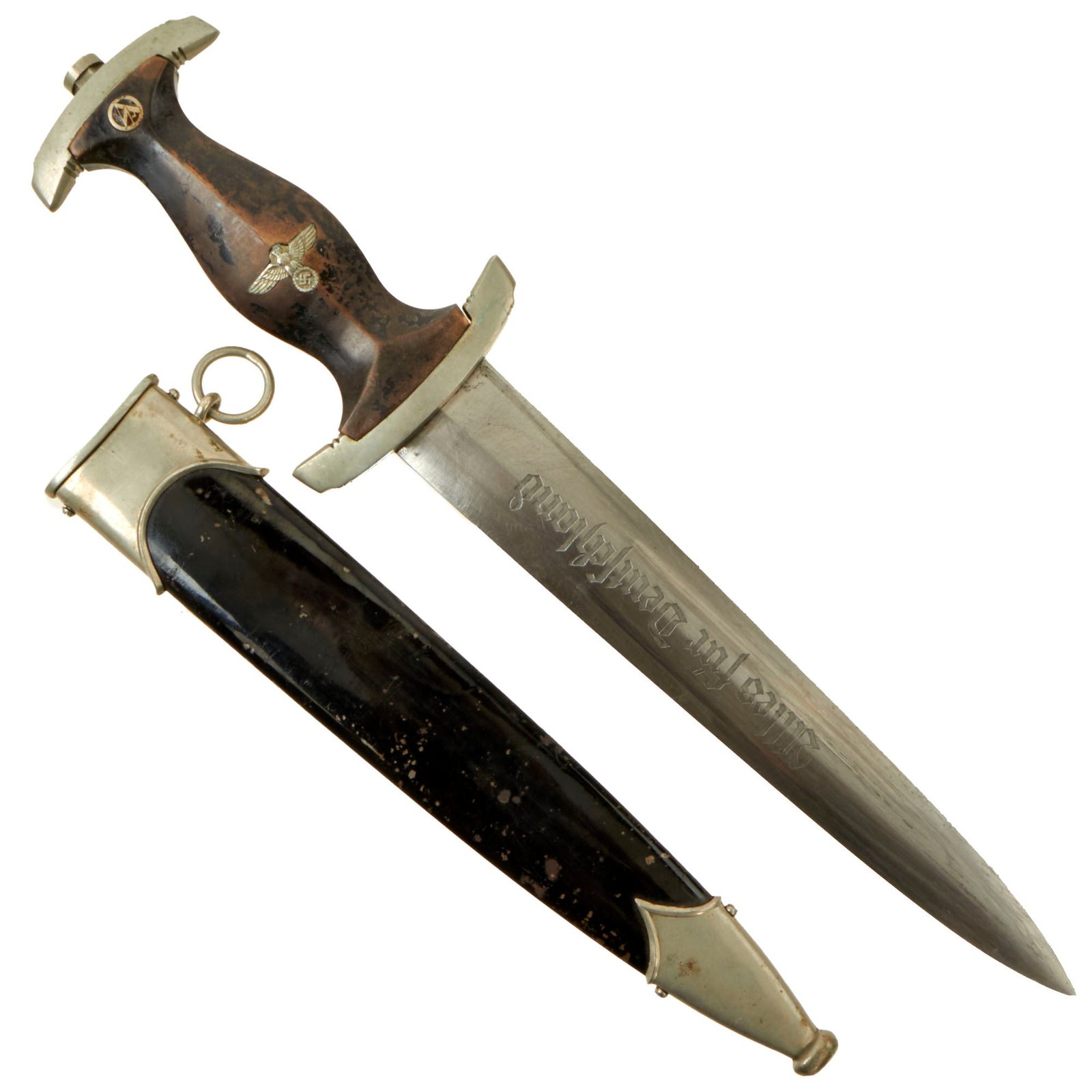 Buy Original German Early WWII NSKK Dagger by Rare Maker Heinrich Leupold LEUCO of Gefrees with Scabbard | Original Firearms Antique For Sale