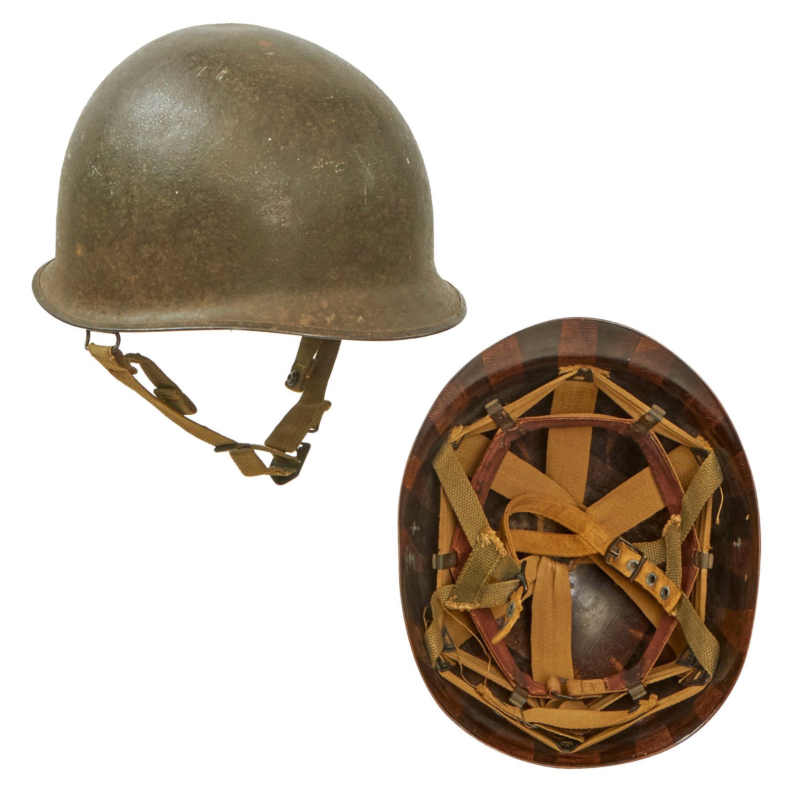 Buy Original U.S. WWII Korean War Named M1 Paratrooper Helmet with Westinghouse Liner | Original Firearms Antique For Sale