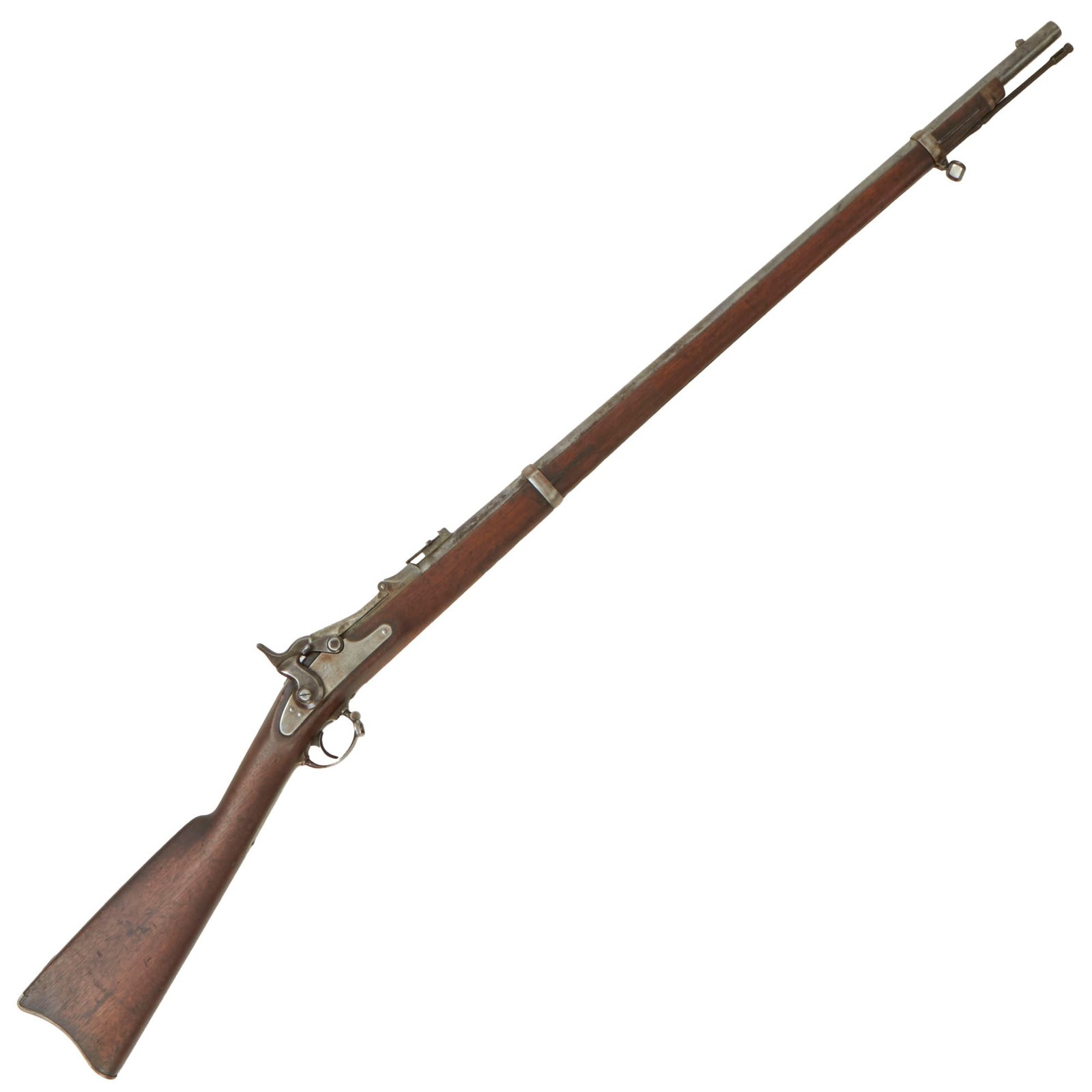 Buy Original U.S. Civil War Springfield M-1863 Rifle Converted to M-1870 Second Version Trapdoor using ALLIN System - dated 1863 | Original Firearms Antique For Sale