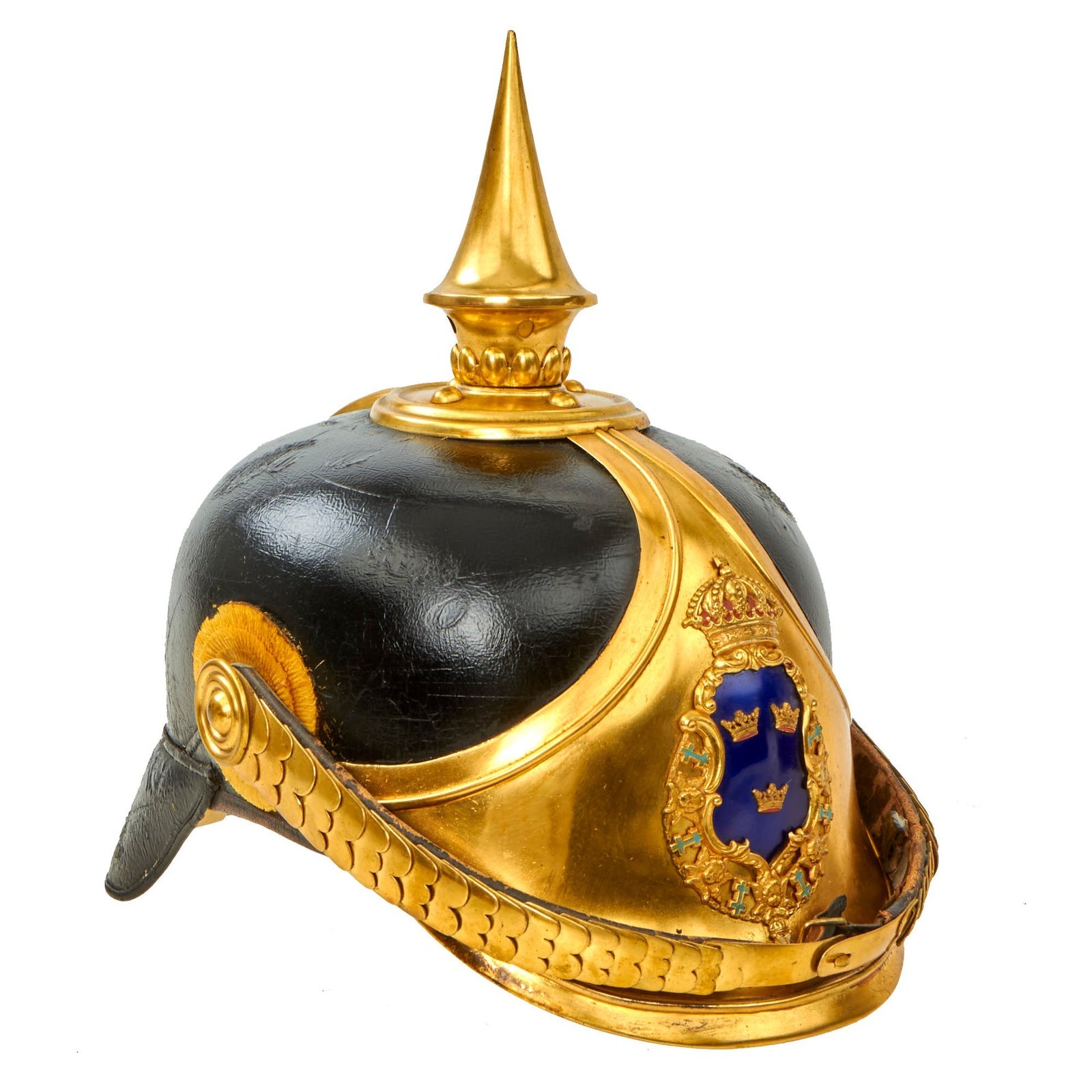 Buy Original Swedish Model 1881 Royal Dragoons NCO Spiked Cavalry Helmet | Original Firearms Antique For Sale