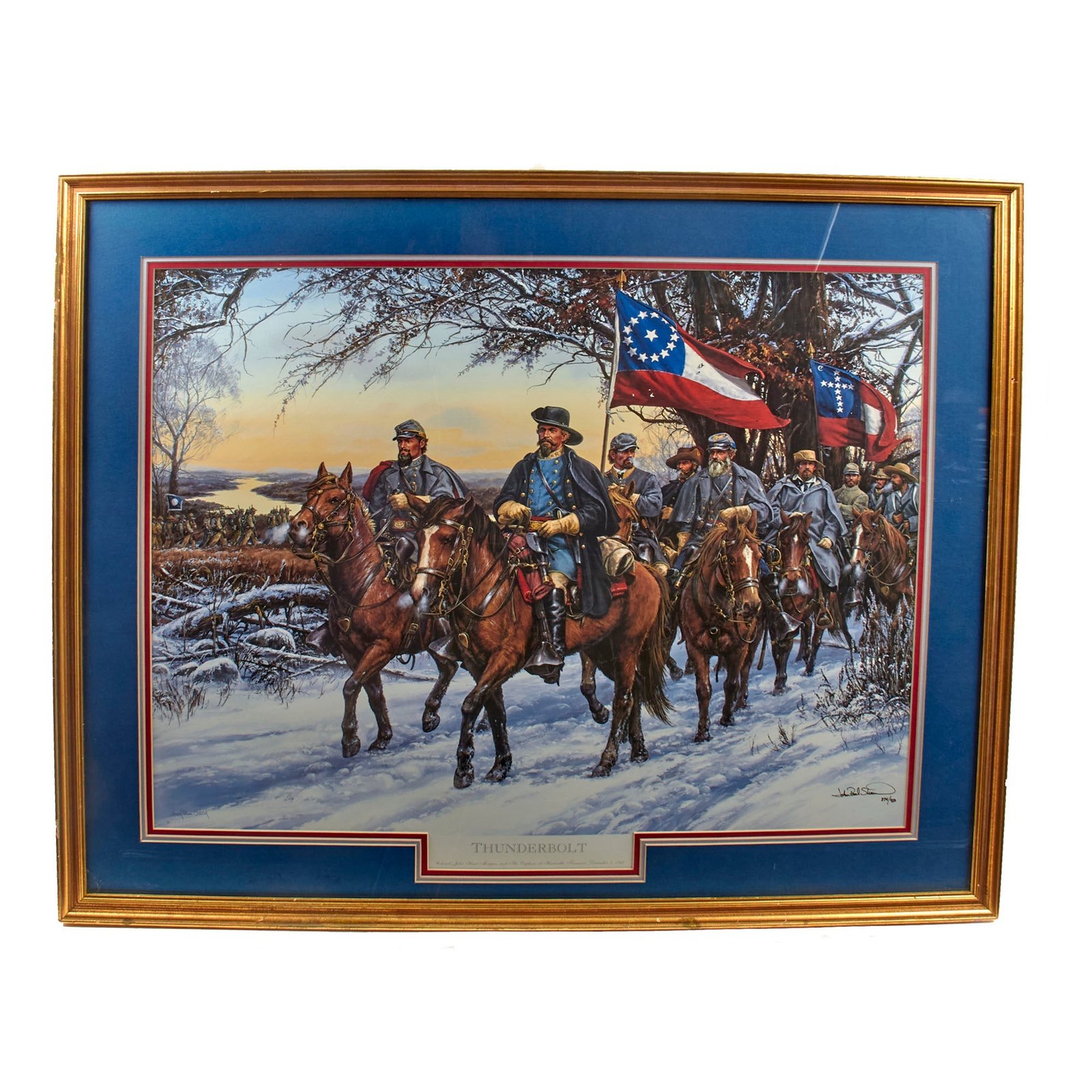 Original Signed Limited Edition Print: Framed “Thunderbolt” by John Paul Strain - 874/950 - 28 ¼ x 38 ¾”