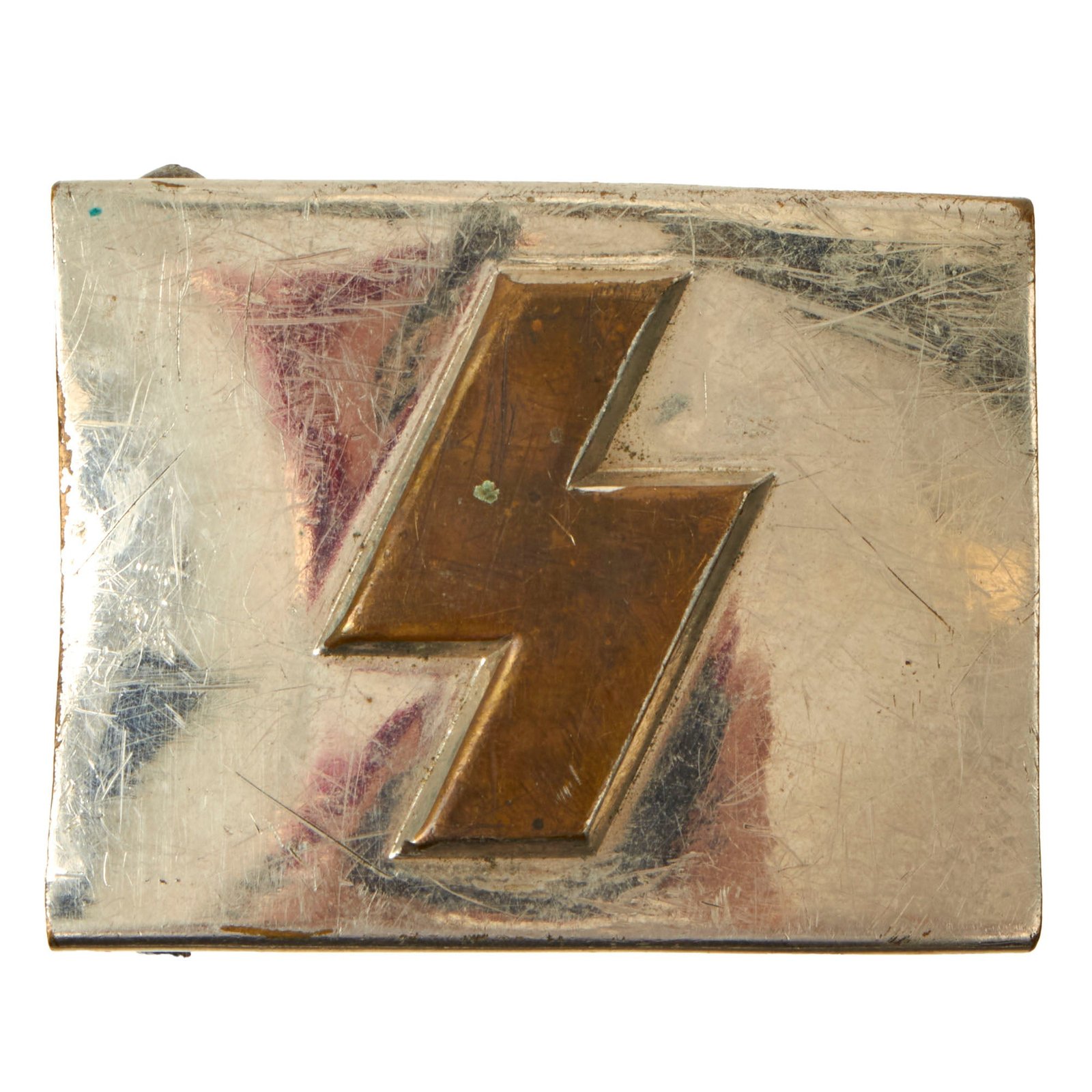 Buy Original German WWII HJ Deutches Jungvolk DJ Single Rune Plated Brass Belt Buckle by Max Haufe - RZM KH31 H | Original Firearms Antique For Sale