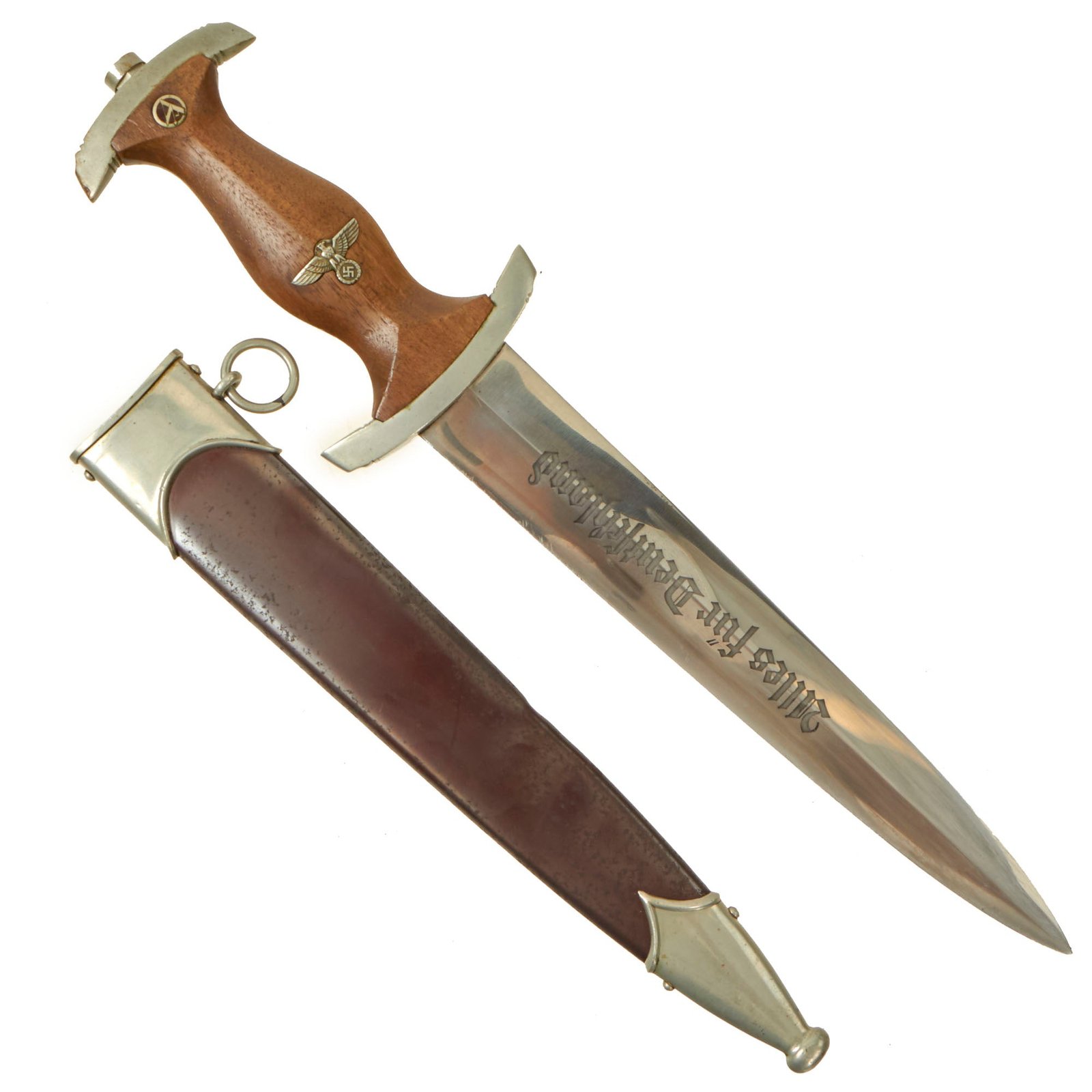 Buy Original Excellent German WWII Early SA Dagger by J.P. Sauer & Sohn of Suhl with Scabbard | Original Firearms Antique For Sale