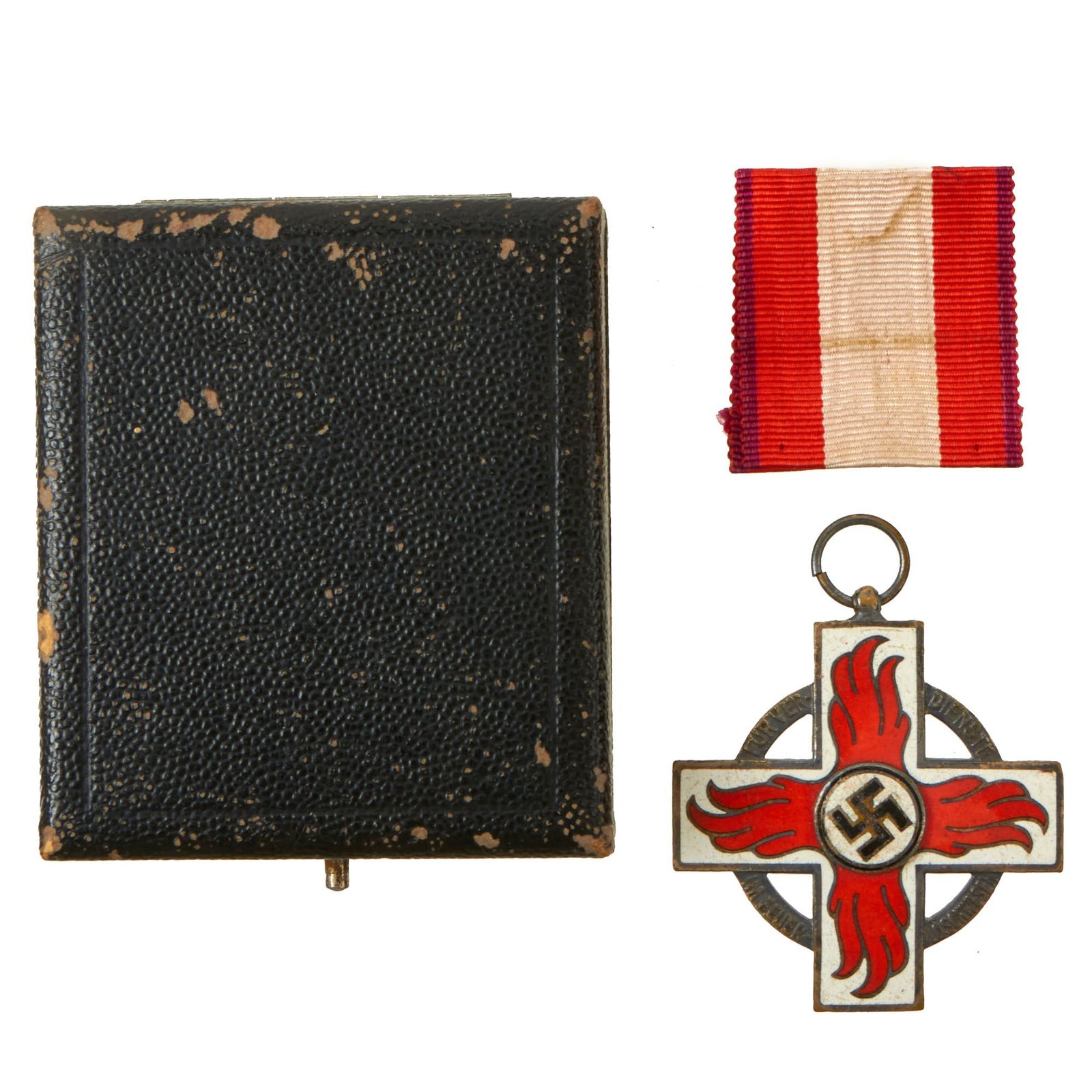 Buy Original German WWII Fire Brigade Honor Cross 2nd Class with Ribbon in Presentation Case | Original Firearms Antique For Sale