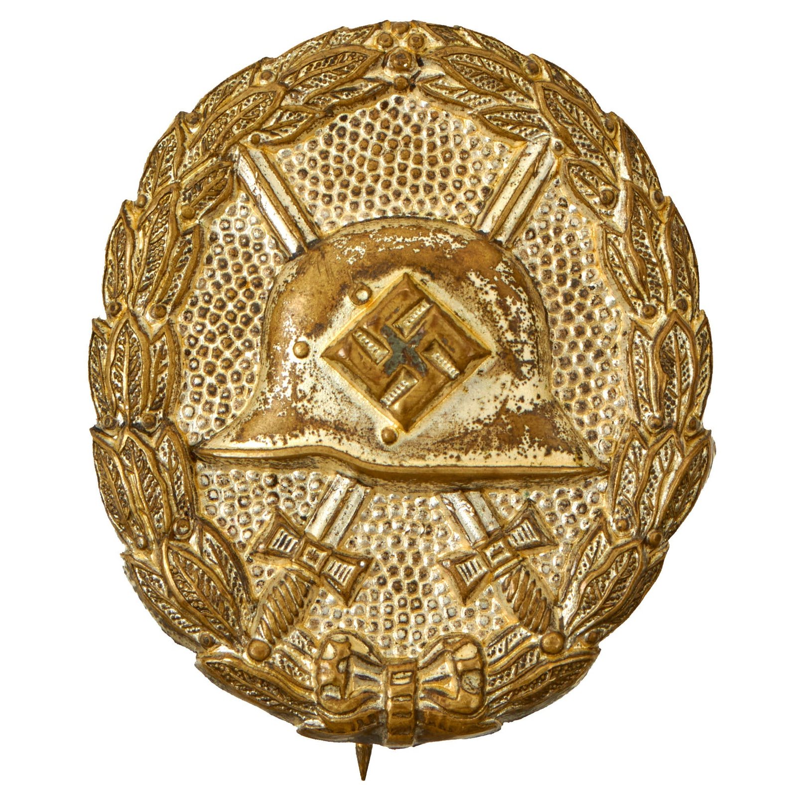 Buy Original Rare German Pre-WWII Condor Legion Second Class Silver Wound Badge - Stamped Hollow Back | Original Firearms Antique For Sale