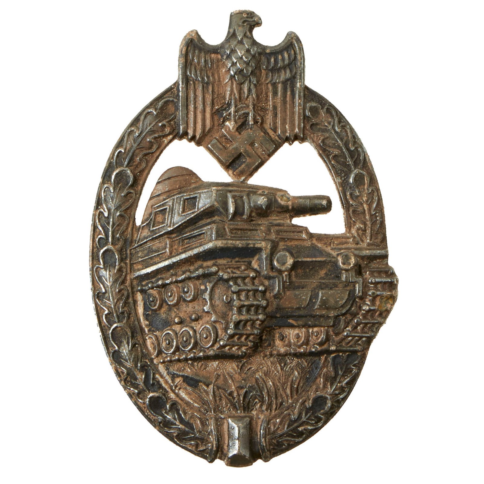 Buy Original German WWII Panzer Assault Tank Badge by A. D. Schwerdt of Stuttgart - Bronze Grade | Original Firearms Antique For Sale