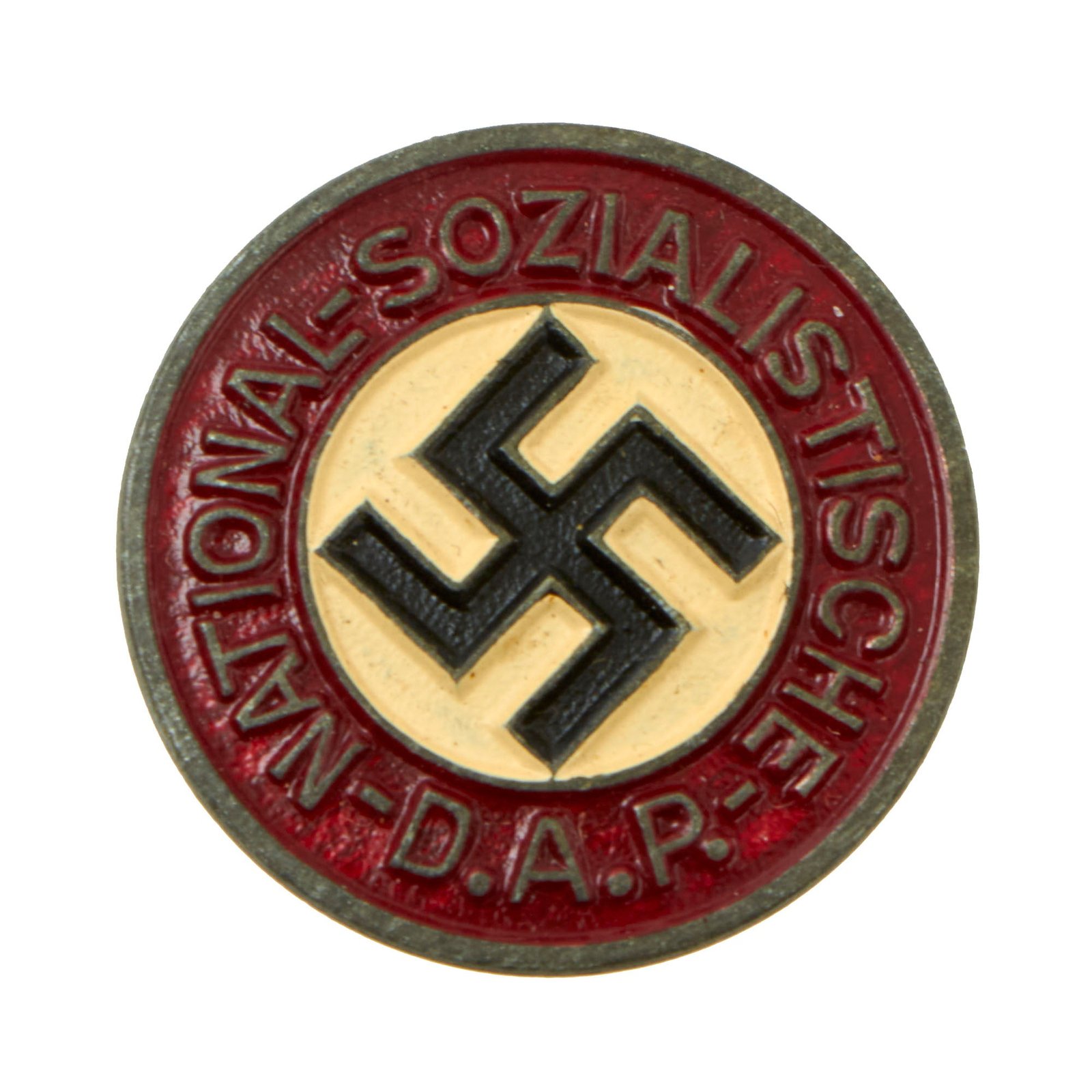 Buy Original German WWII NSDAP Party Late War Painted Membership Badge by F. W. Assmann & Söhne - RZM M1/17 | Original Firearms Antique For Sale