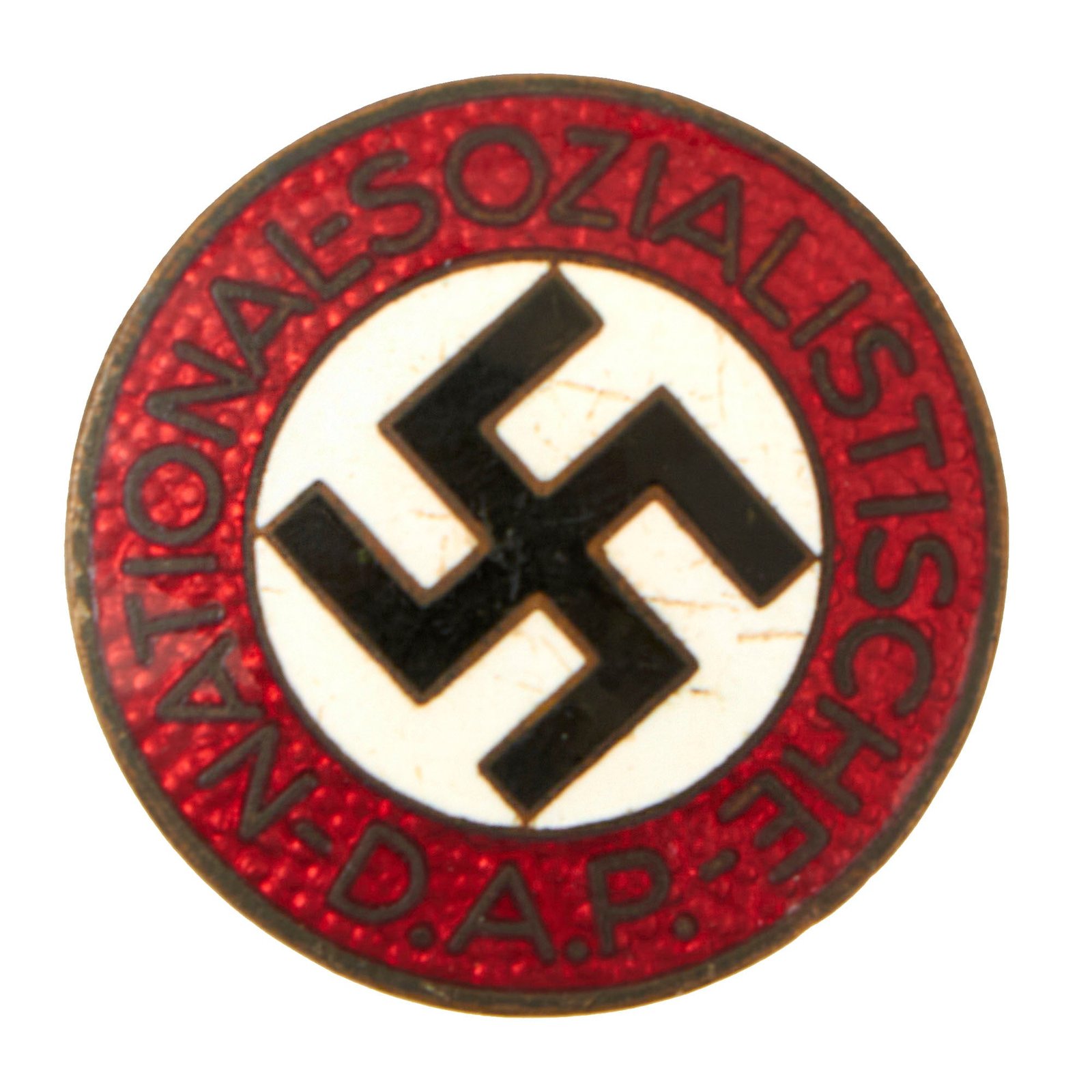 Buy Original German NSDAP Party Enamel Buttonhole Membership Badge by Ferdinand Wagner of Pforzheim - RZM M1/8 | Original Firearms Antique For Sale